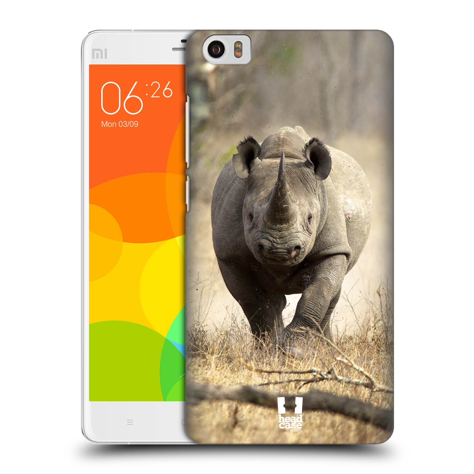 HEAD CASE pevný plastový obal na mobil XIAOMI Mi Note vzor Divočina, Divoký život a zvířata foto AFRIKA BĚŽÍCÍ NOSOROŽEC