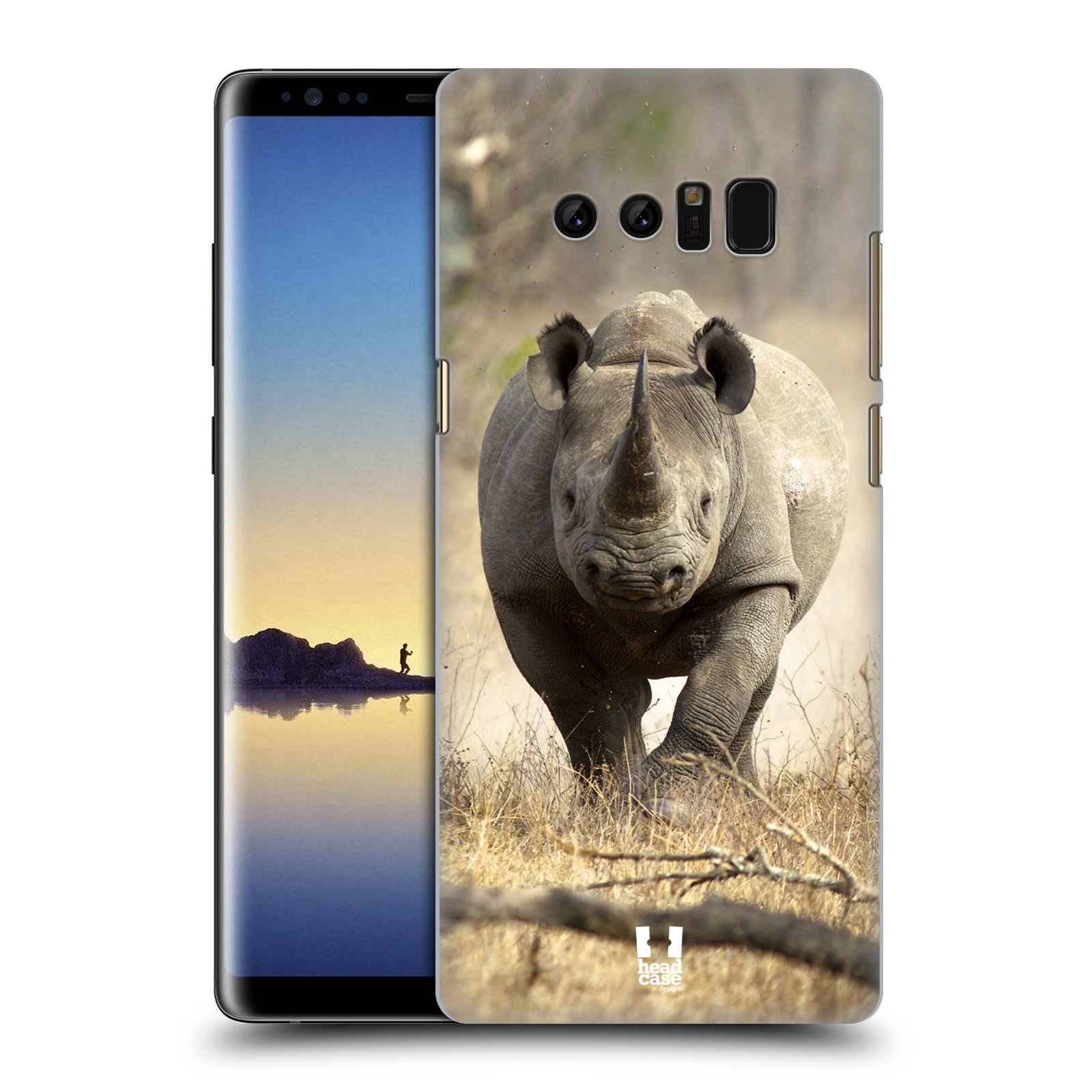 HEAD CASE plastový obal na mobil Samsung Galaxy Note 8 vzor Divočina, Divoký život a zvířata foto AFRIKA BĚŽÍCÍ NOSOROŽEC