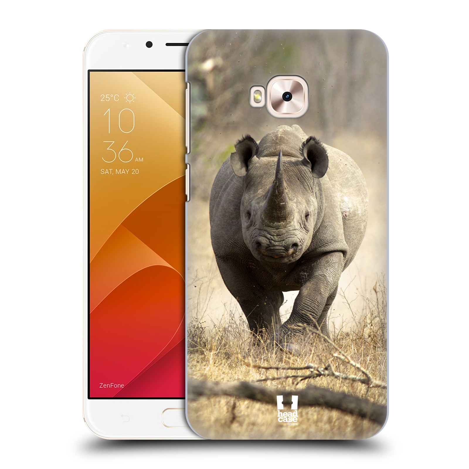 HEAD CASE plastový obal na mobil Asus Zenfone 4 Selfie Pro ZD552KL vzor Divočina, Divoký život a zvířata foto AFRIKA BĚŽÍCÍ NOSOROŽEC
