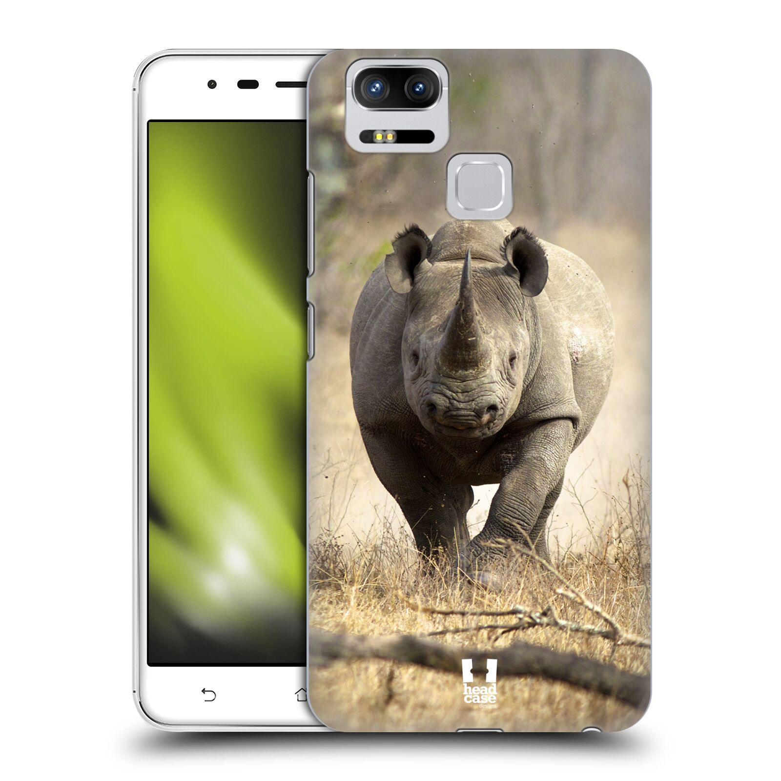 HEAD CASE plastový obal na mobil Asus Zenfone 3 Zoom ZE553KL vzor Divočina, Divoký život a zvířata foto AFRIKA BĚŽÍCÍ NOSOROŽEC