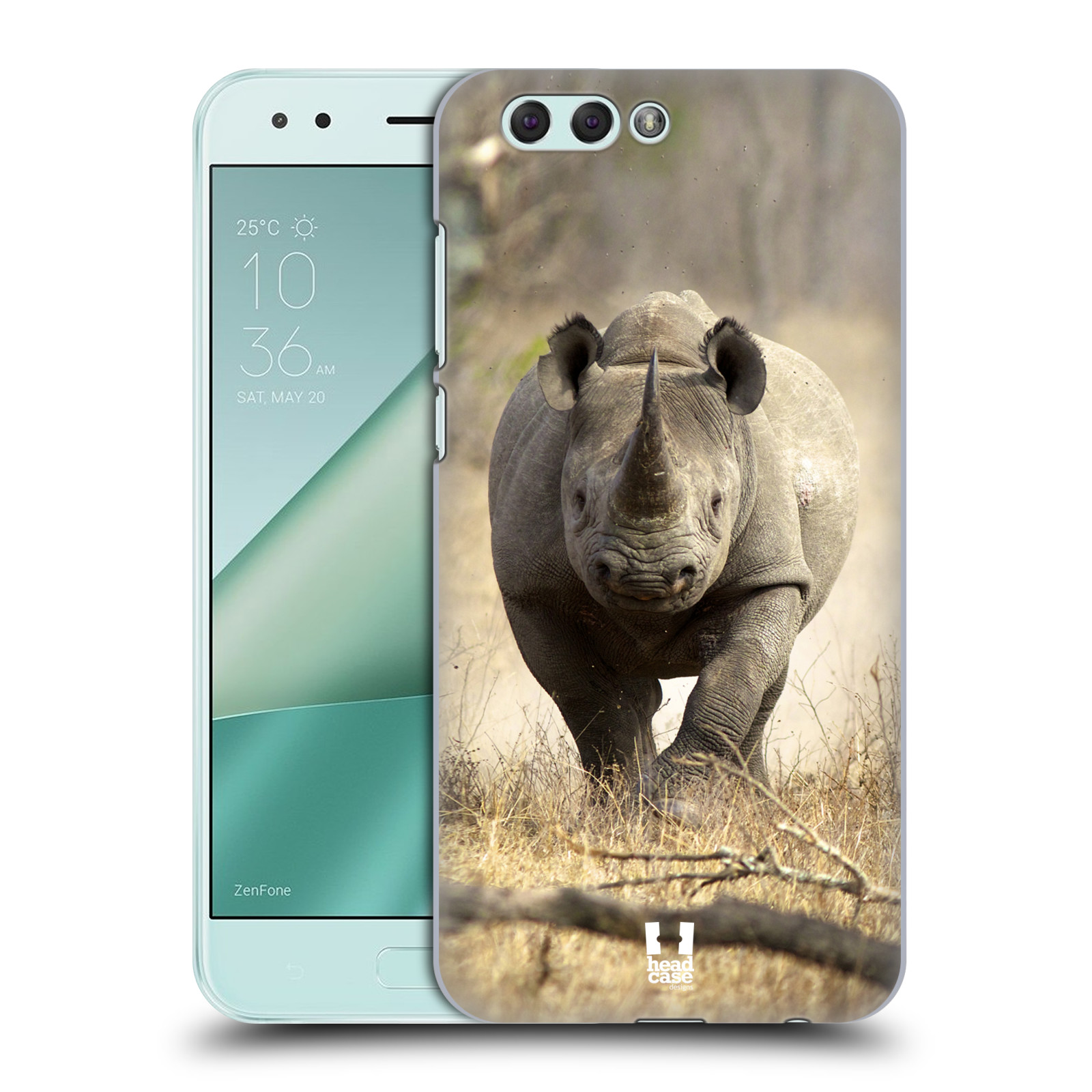 HEAD CASE plastový obal na mobil Asus Zenfone 4 ZE554KL vzor Divočina, Divoký život a zvířata foto AFRIKA BĚŽÍCÍ NOSOROŽEC