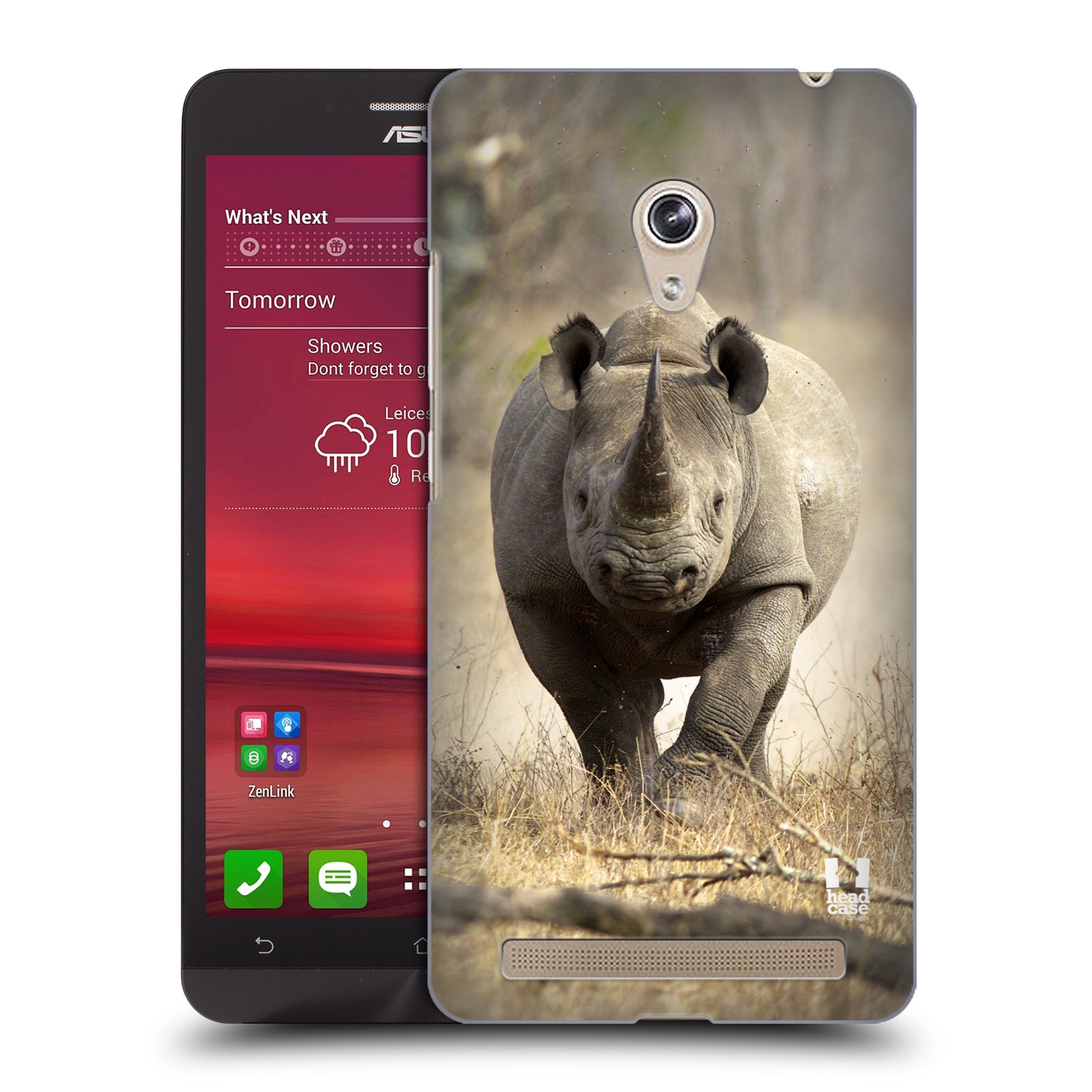 HEAD CASE plastový obal na mobil Asus Zenfone 6 vzor Divočina, Divoký život a zvířata foto AFRIKA BĚŽÍCÍ NOSOROŽEC