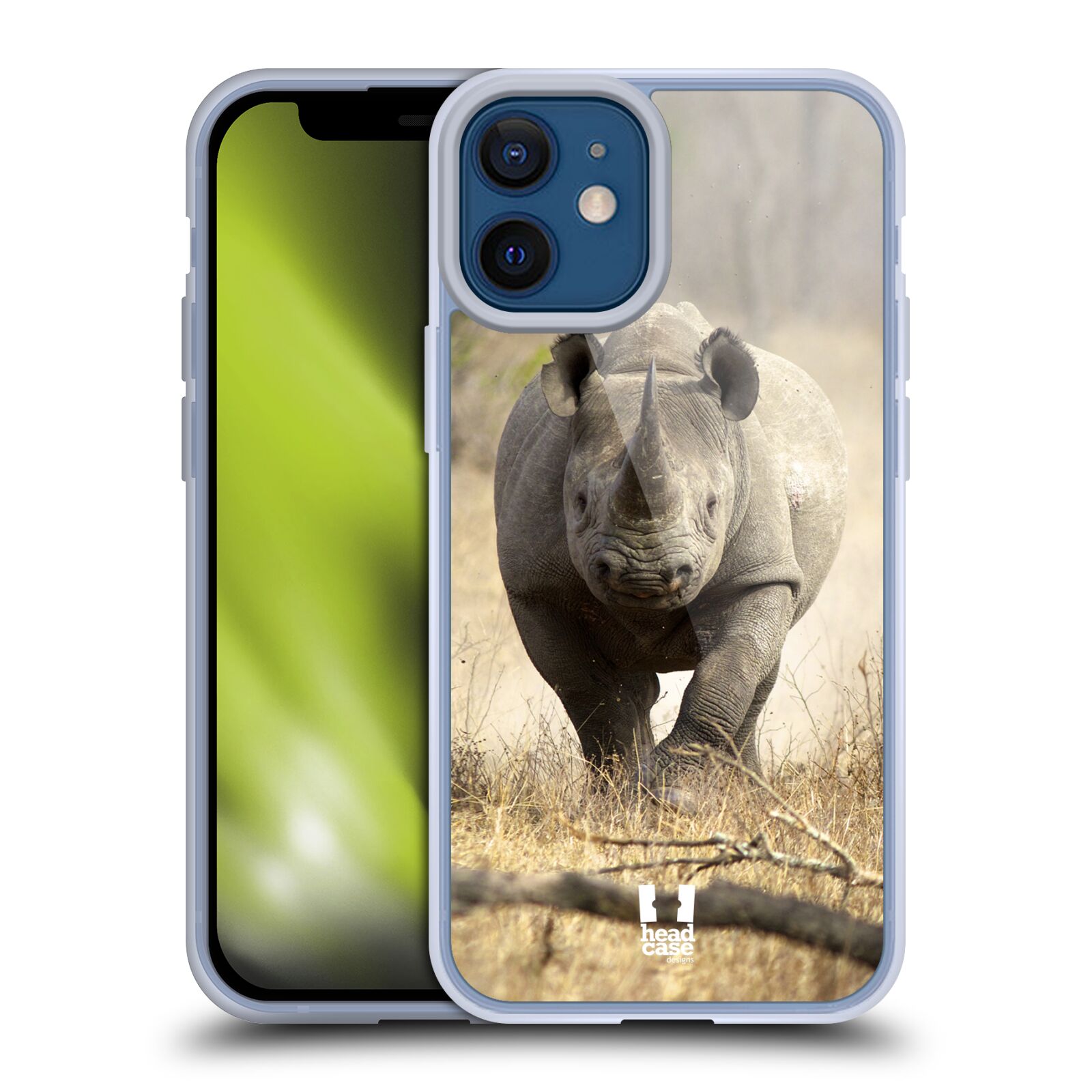 Plastový obal na mobil Apple Iphone 12 MINI vzor Divočina, Divoký život a zvířata foto AFRIKA BĚŽÍCÍ NOSOROŽEC