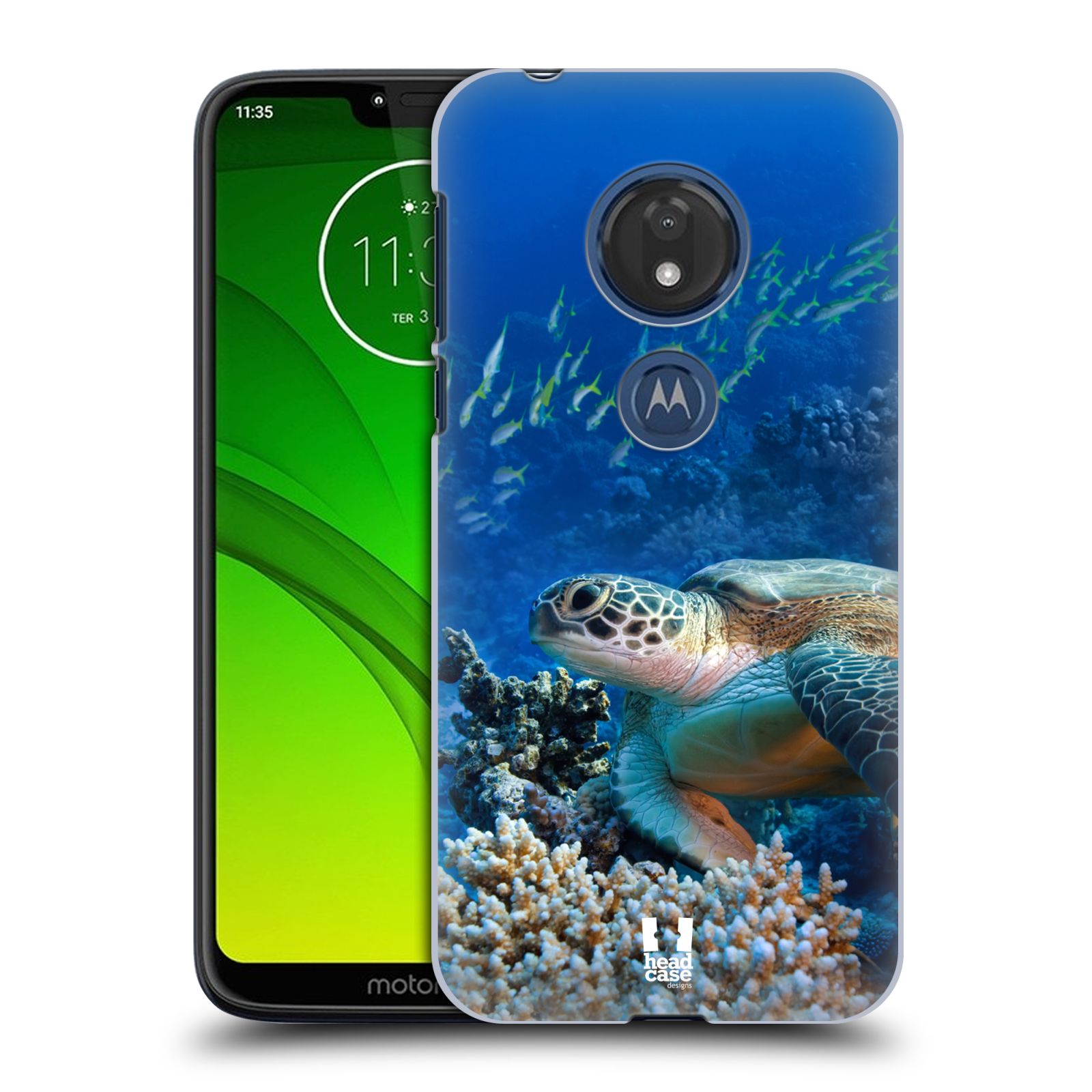 Pouzdro na mobil Motorola Moto G7 Play vzor Divočina, Divoký život a zvířata foto MOŘSKÁ ŽELVA MODRÁ PODMOŘSKÁ HLADINA