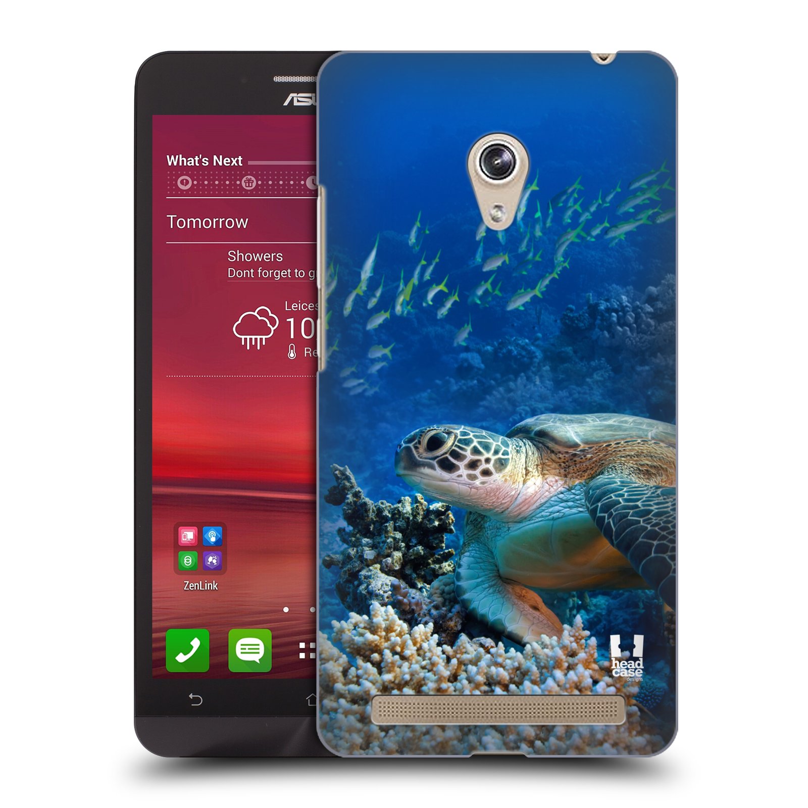 HEAD CASE plastový obal na mobil Asus Zenfone 6 vzor Divočina, Divoký život a zvířata foto MOŘSKÁ ŽELVA MODRÁ PODMOŘSKÁ HLADINA
