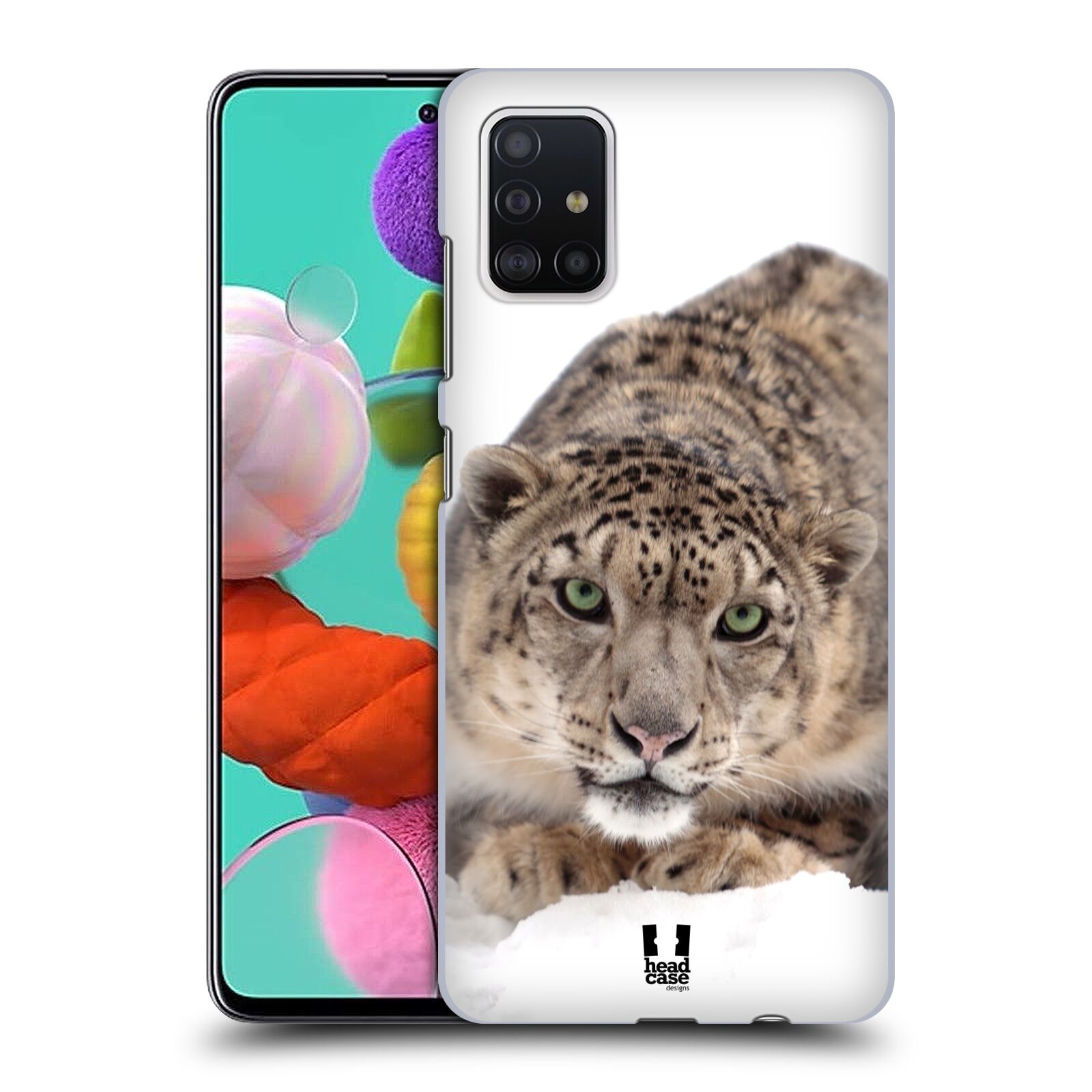 Pouzdro na mobil Samsung Galaxy A51 - HEAD CASE - vzor Divočina, Divoký život a zvířata foto SNĚŽNÝ LEOPARD