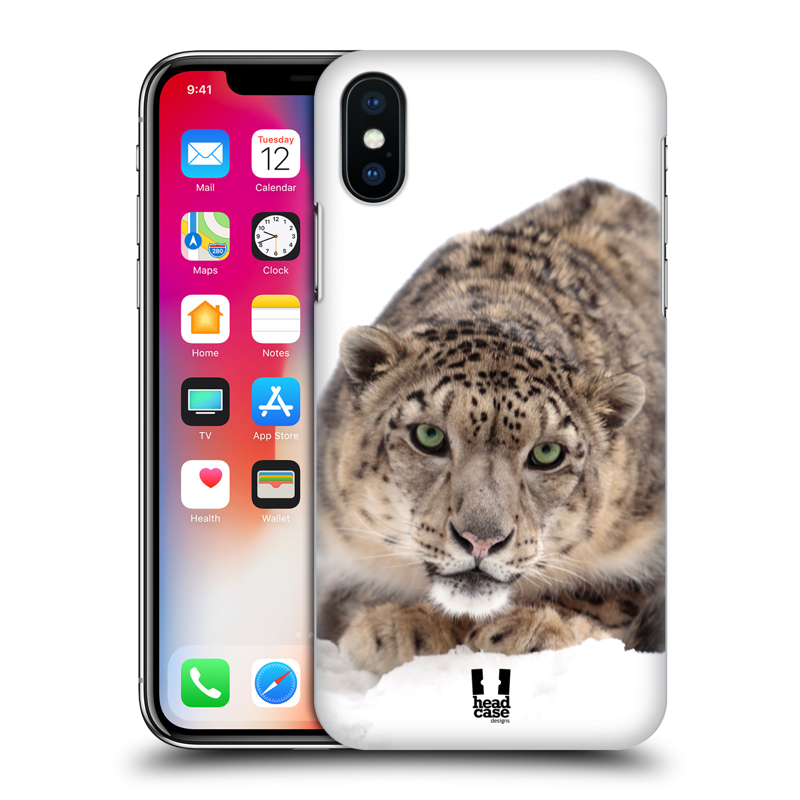 HEAD CASE plastový obal na mobil Apple Iphone X / XS vzor Divočina, Divoký život a zvířata foto SNĚŽNÝ LEOPARD