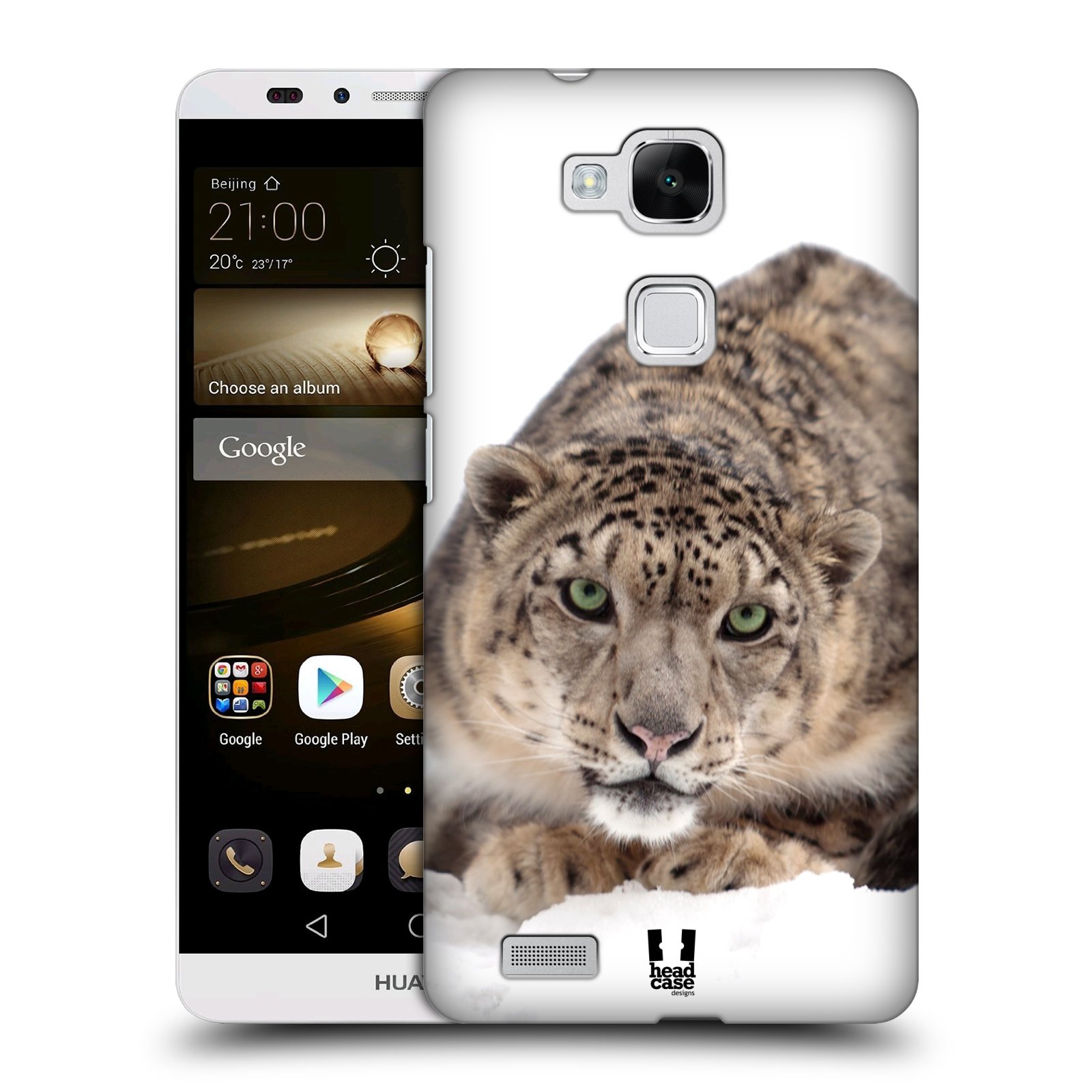 HEAD CASE plastový obal na mobil Huawei Mate 7 vzor Divočina, Divoký život a zvířata foto SNĚŽNÝ LEOPARD