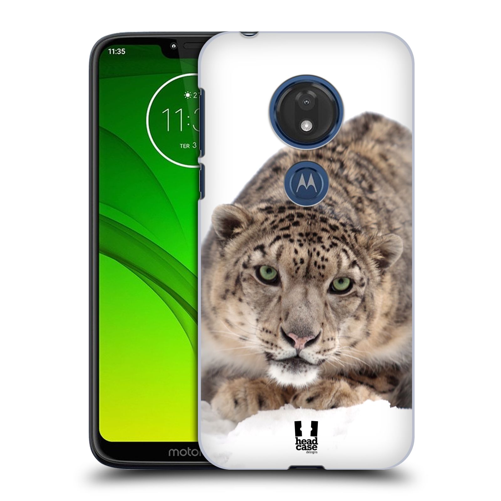 Pouzdro na mobil Motorola Moto G7 Play vzor Divočina, Divoký život a zvířata foto SNĚŽNÝ LEOPARD