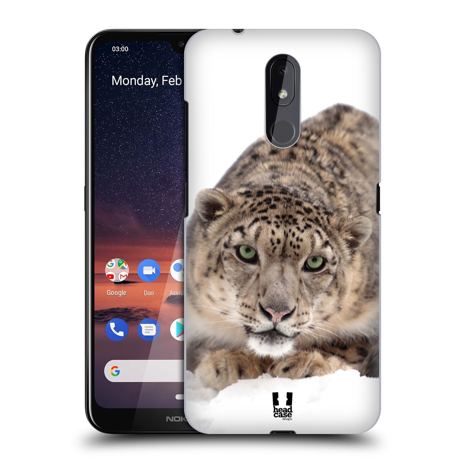 Pouzdro na mobil Nokia 3.2 - HEAD CASE - vzor Divočina, Divoký život a zvířata foto SNĚŽNÝ LEOPARD