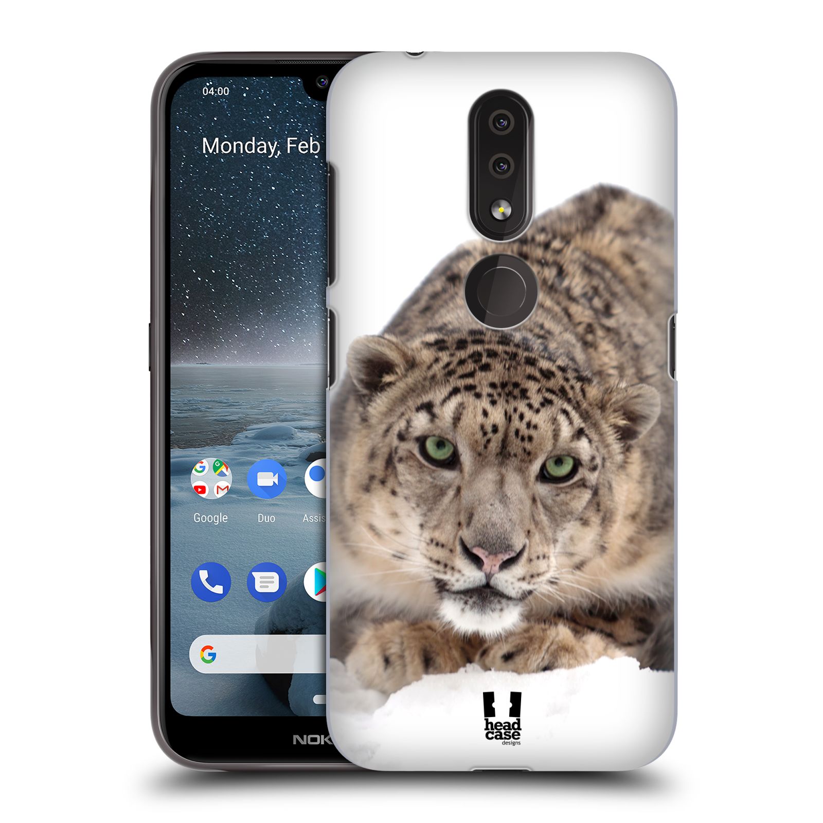 Pouzdro na mobil Nokia 4.2 - HEAD CASE - vzor Divočina, Divoký život a zvířata foto SNĚŽNÝ LEOPARD