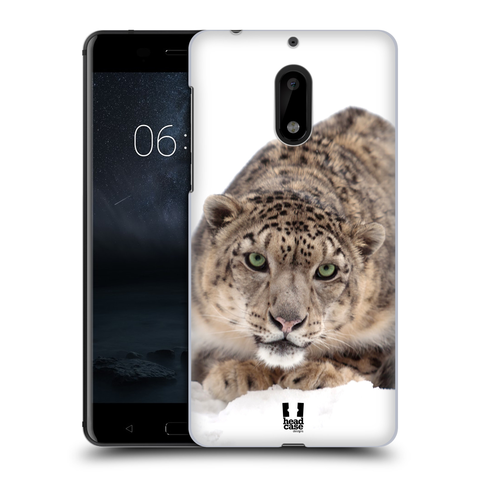 HEAD CASE plastový obal na mobil Nokia 6 vzor Divočina, Divoký život a zvířata foto SNĚŽNÝ LEOPARD