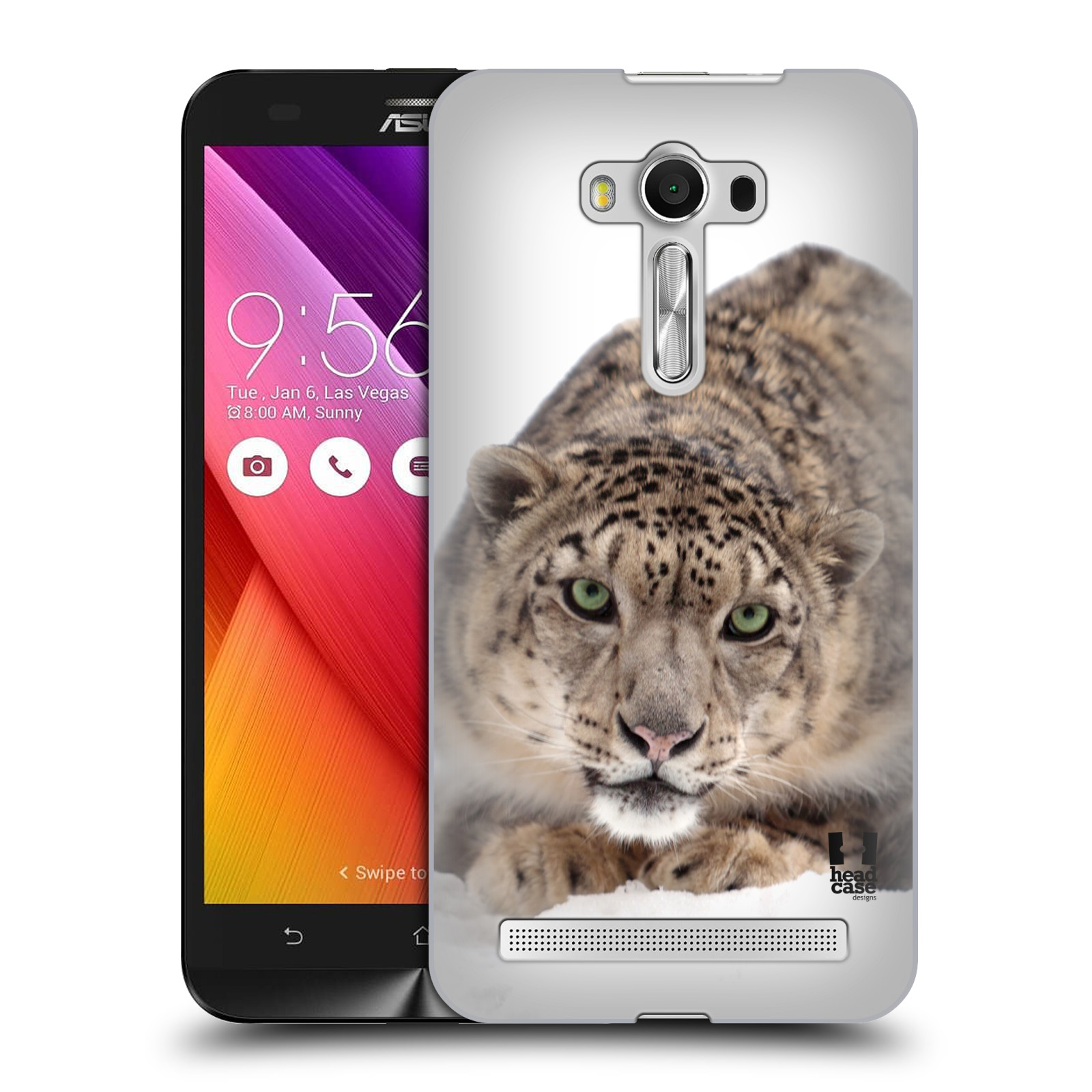 HEAD CASE plastový obal na mobil Asus Zenfone 2 LASER (5,5 displej ZE550KL) vzor Divočina, Divoký život a zvířata foto SNĚŽNÝ LEOPARD