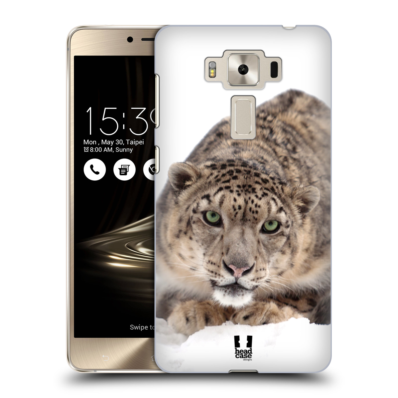 HEAD CASE plastový obal na mobil Asus Zenfone 3 DELUXE ZS550KL vzor Divočina, Divoký život a zvířata foto SNĚŽNÝ LEOPARD