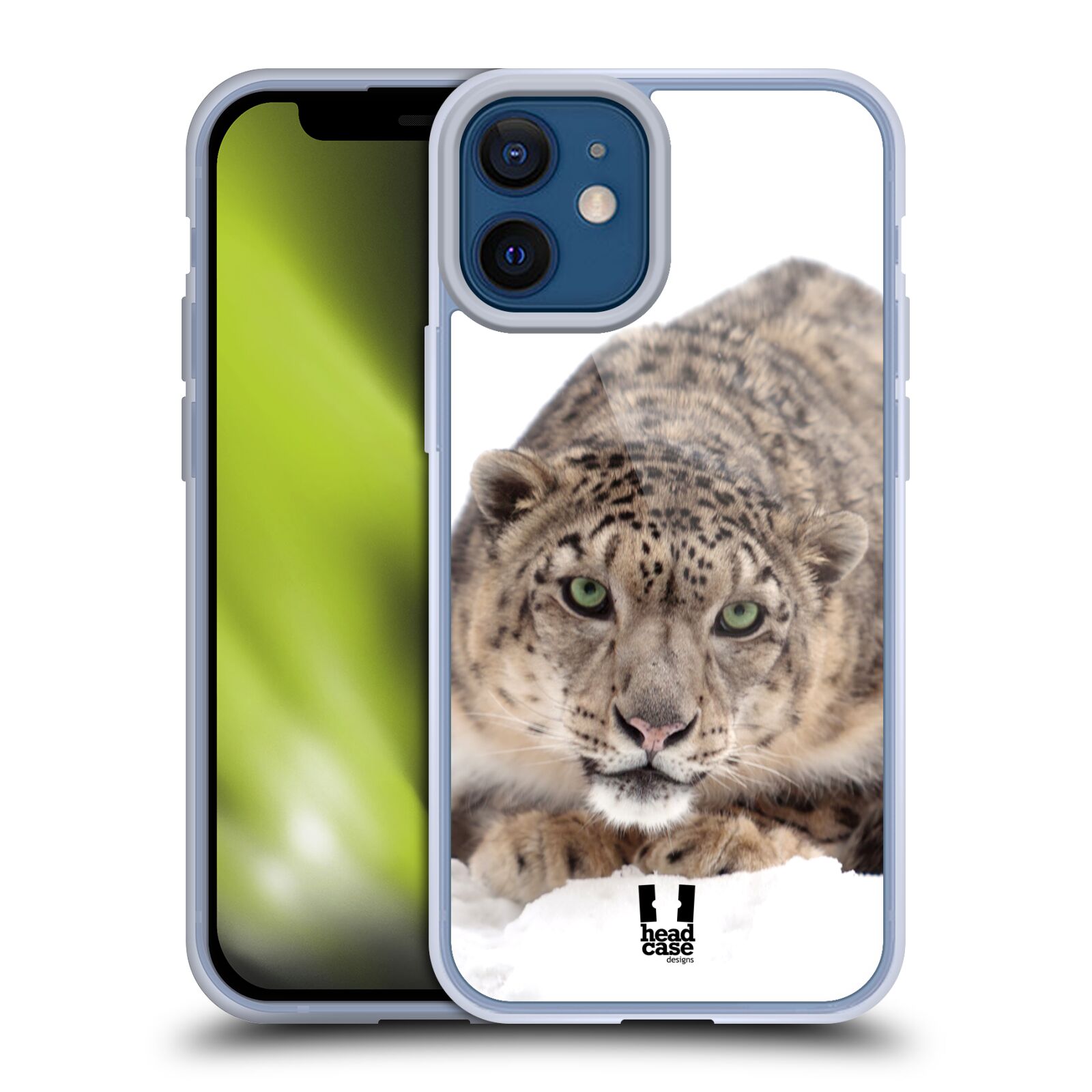 Plastový obal na mobil Apple Iphone 12 MINI vzor Divočina, Divoký život a zvířata foto SNĚŽNÝ LEOPARD