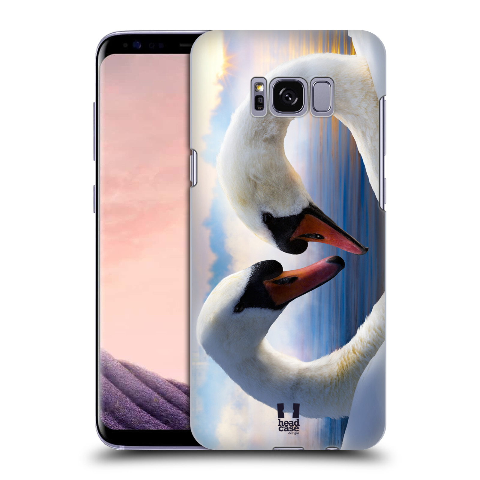 HEAD CASE plastový obal na mobil Samsung Galaxy S8 vzor Divočina, Divoký život a zvířata foto ZAMILOVANÉ LABUTĚ, LÁSKA