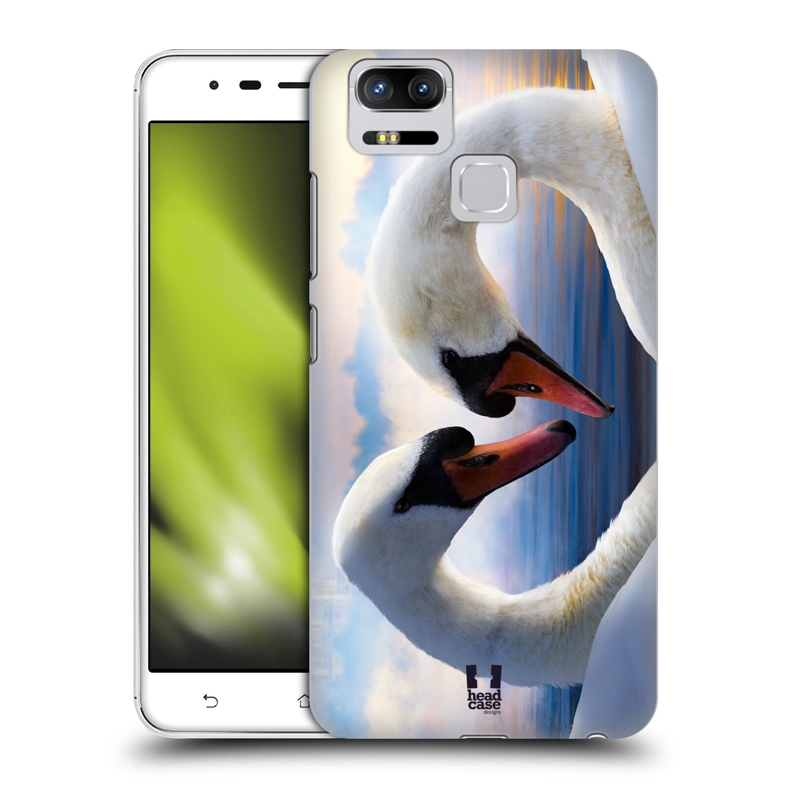 HEAD CASE plastový obal na mobil Asus Zenfone 3 Zoom ZE553KL vzor Divočina, Divoký život a zvířata foto ZAMILOVANÉ LABUTĚ, LÁSKA