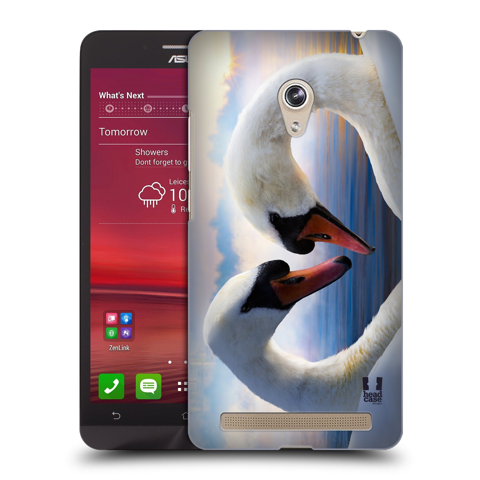 HEAD CASE plastový obal na mobil Asus Zenfone 6 vzor Divočina, Divoký život a zvířata foto ZAMILOVANÉ LABUTĚ, LÁSKA