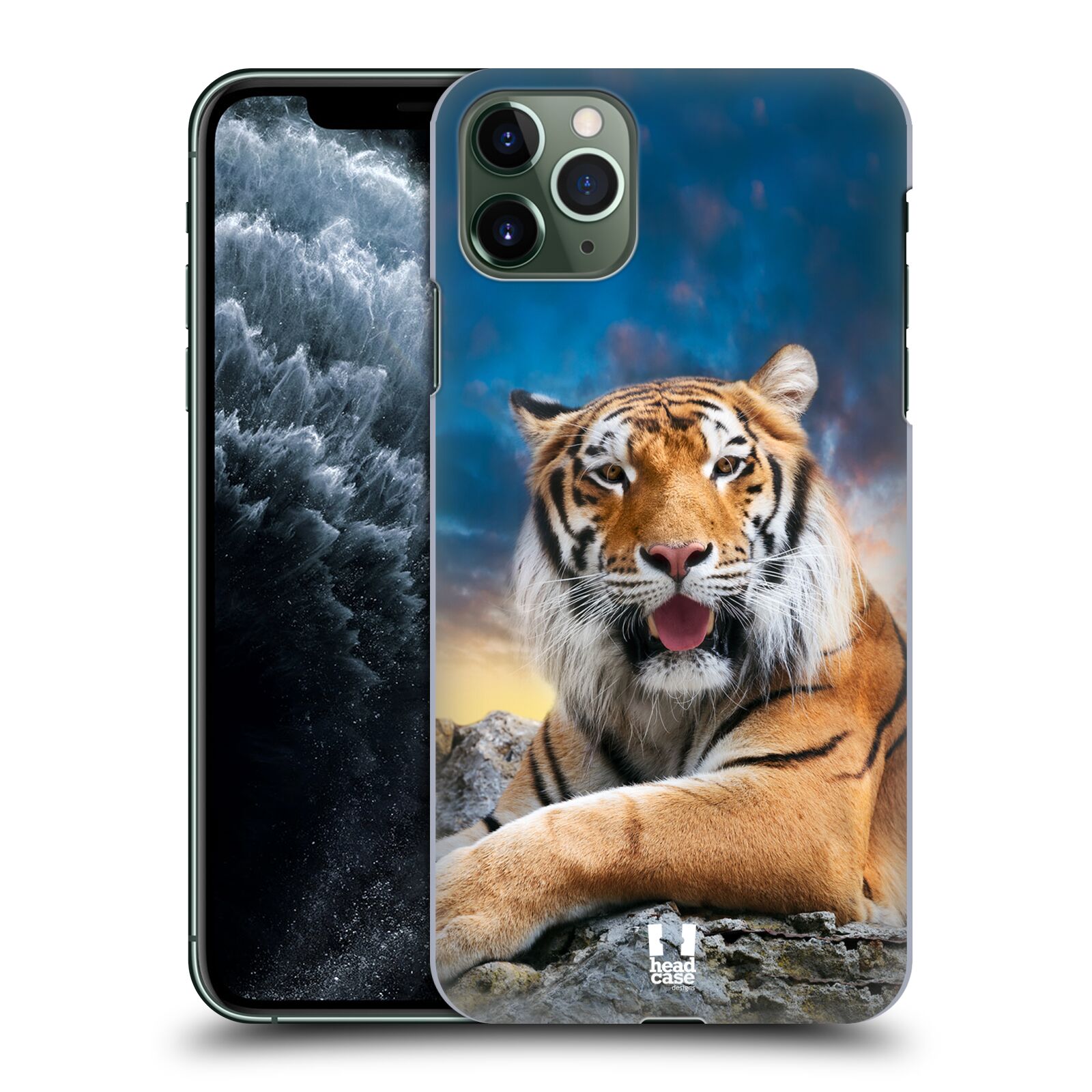  Pouzdro na mobil Apple Iphone 11 PRO MAX - HEAD CASE - vzor Divočina, Divoký život a zvířata foto TYGR A NEBE