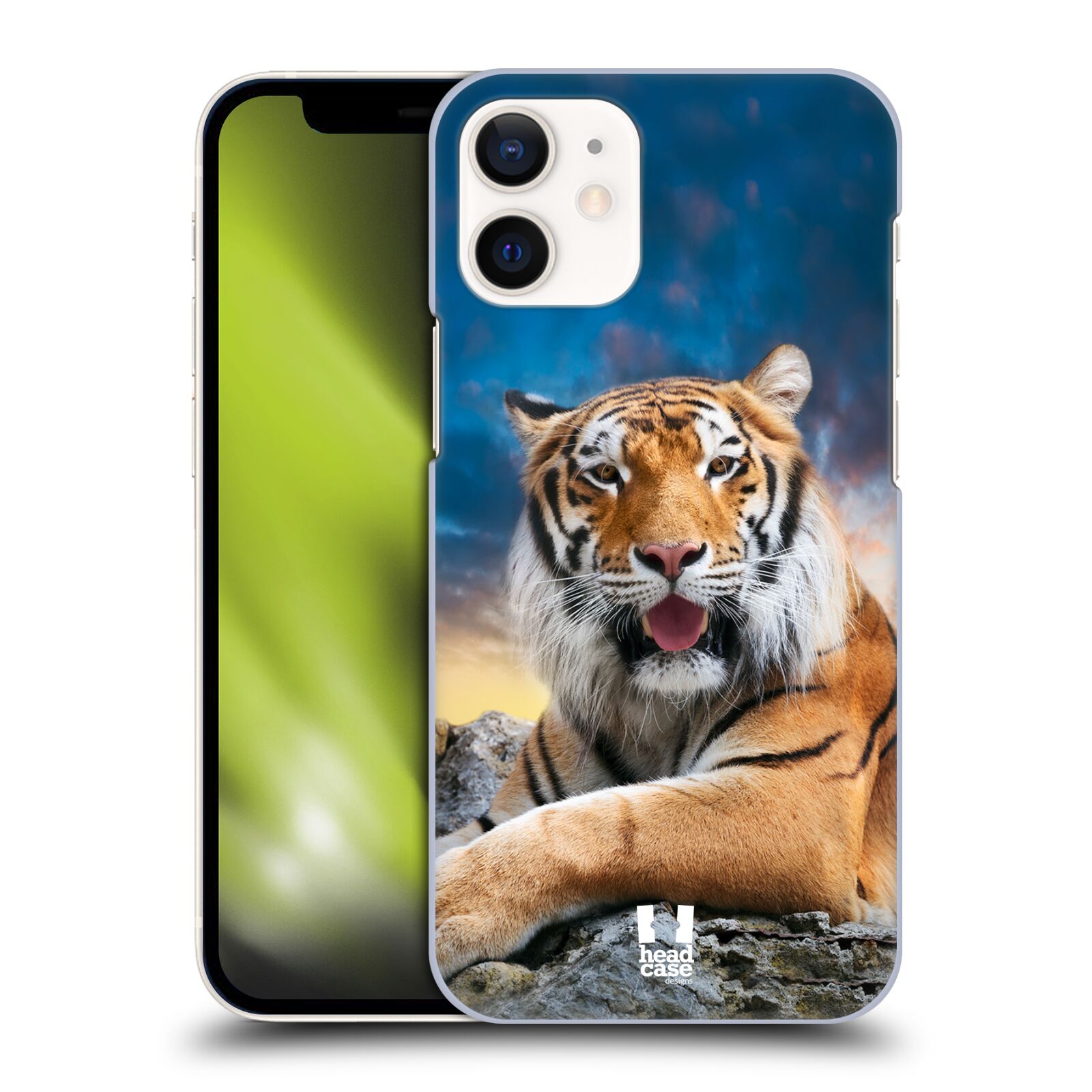Plastový obal na mobil Apple Iphone 12 MINI vzor Divočina, Divoký život a zvířata foto TYGR A NEBE