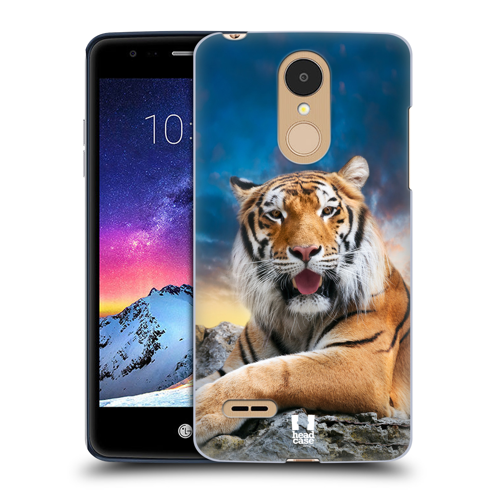  HEAD CASE plastový obal na mobil LG K9 / K8 2018 vzor Divočina, Divoký život a zvířata foto TYGR A NEBE