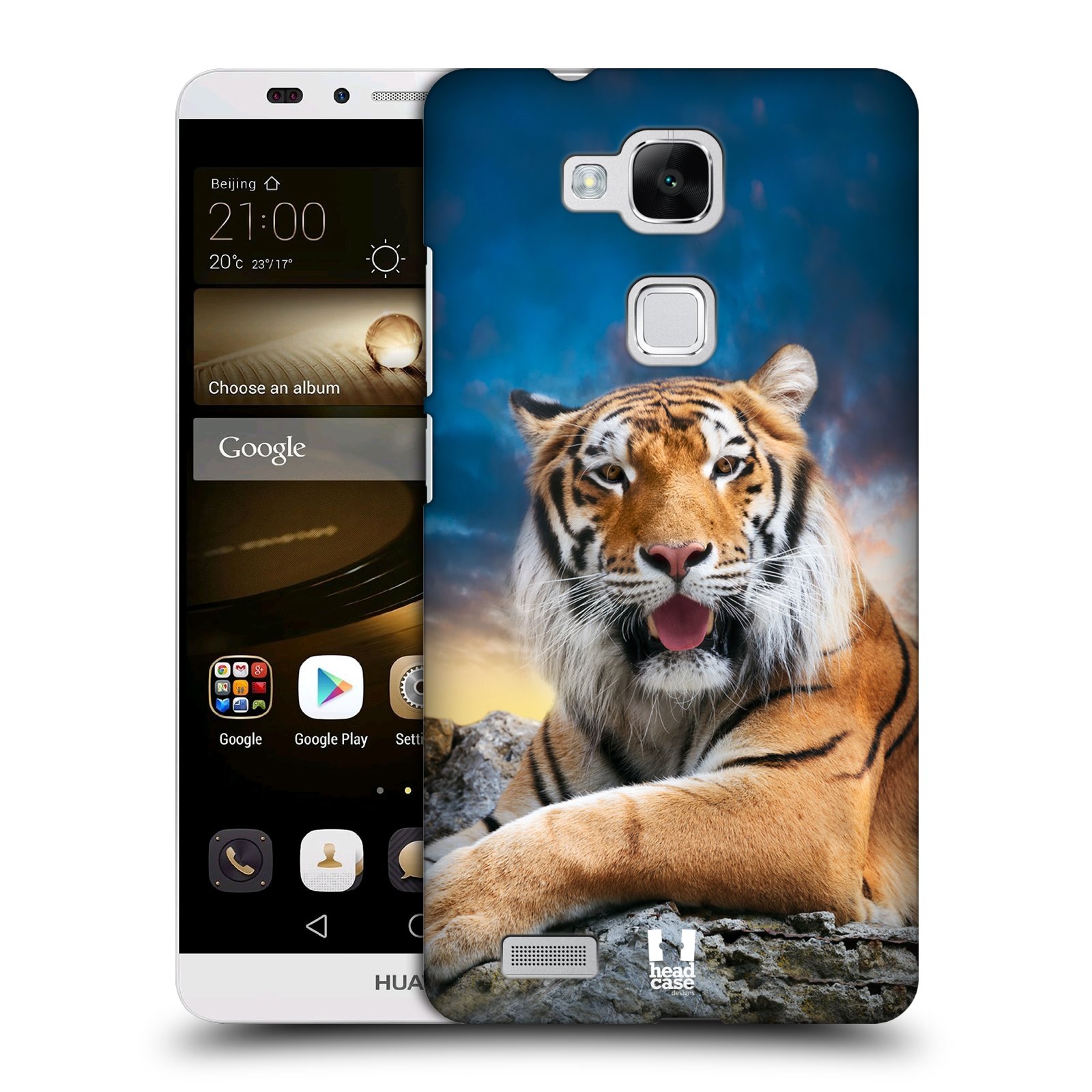  HEAD CASE plastový obal na mobil Huawei Mate 7 vzor Divočina, Divoký život a zvířata foto TYGR A NEBE