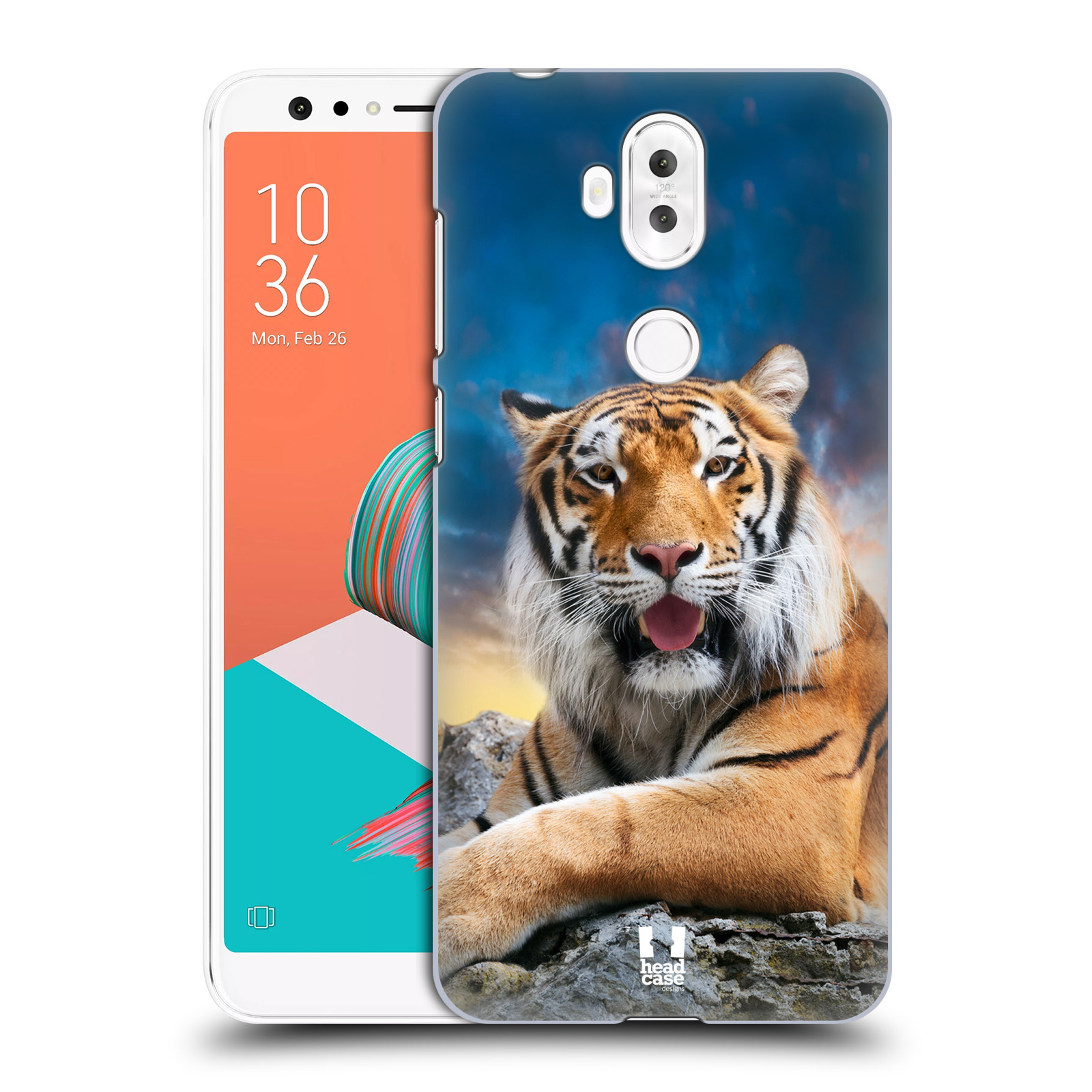  HEAD CASE plastový obal na mobil Asus Zenfone 5 LITE ZC600KL vzor Divočina, Divoký život a zvířata foto TYGR A NEBE