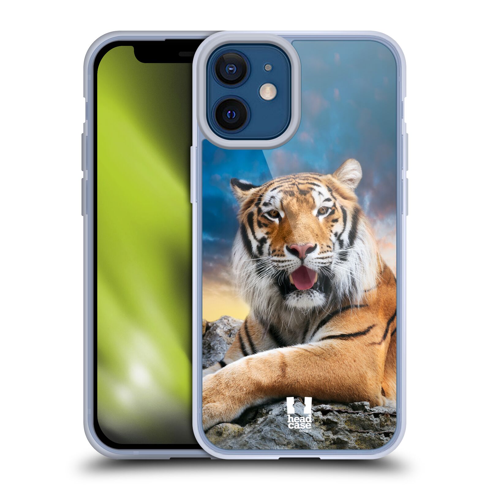  Plastový obal na mobil Apple Iphone 12 MINI vzor Divočina, Divoký život a zvířata foto TYGR A NEBE