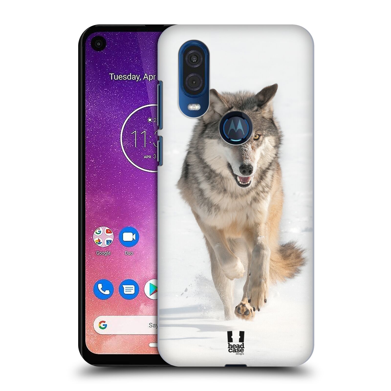 Zadní obal pro mobil Motorola One Vision - HEAD CASE - Svět zvířat divoký vlk