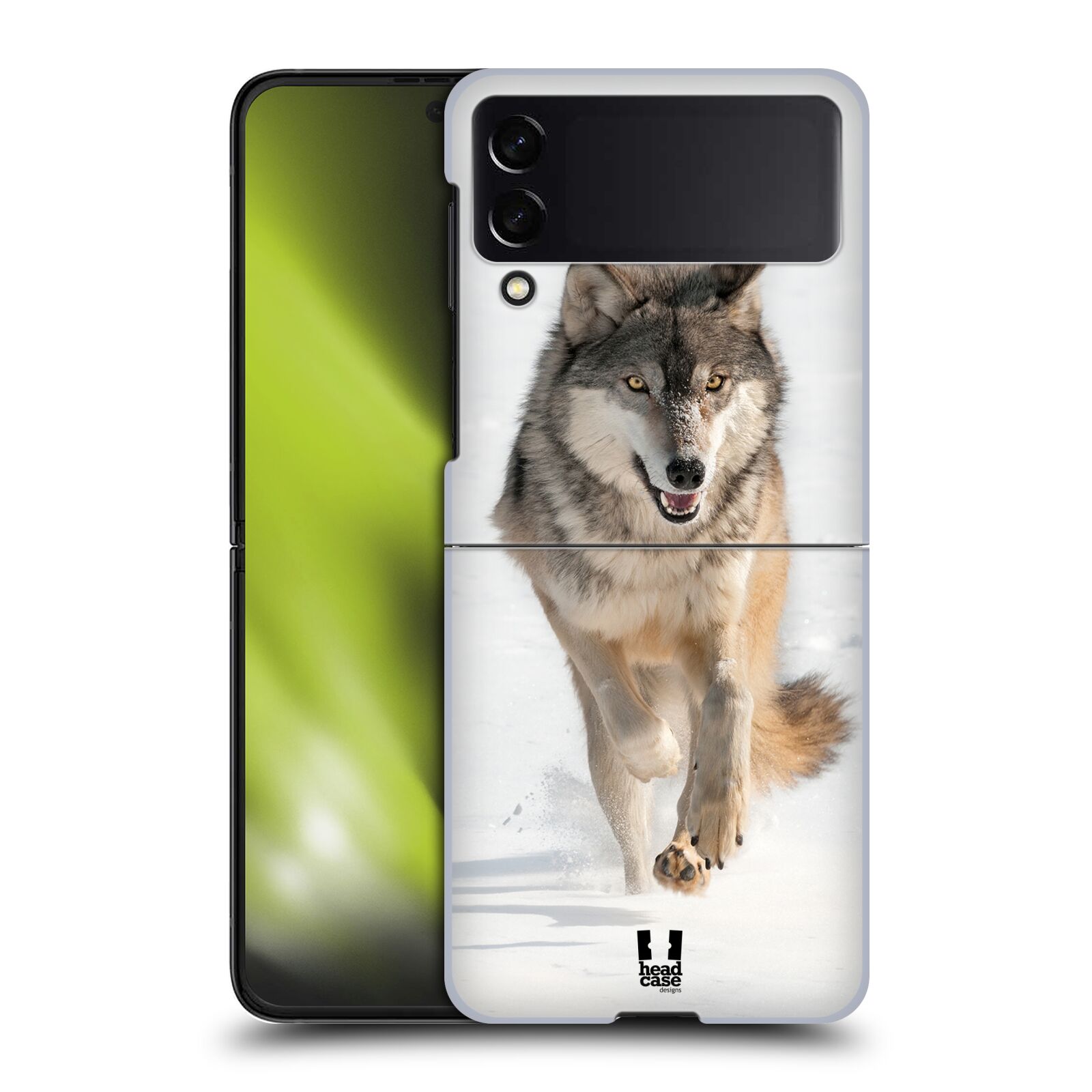 Plastový obal HEAD CASE na mobil Samsung Galaxy Z Flip 4 vzor Divočina, Divoký život a zvířata foto BĚŽÍCÍ VLK