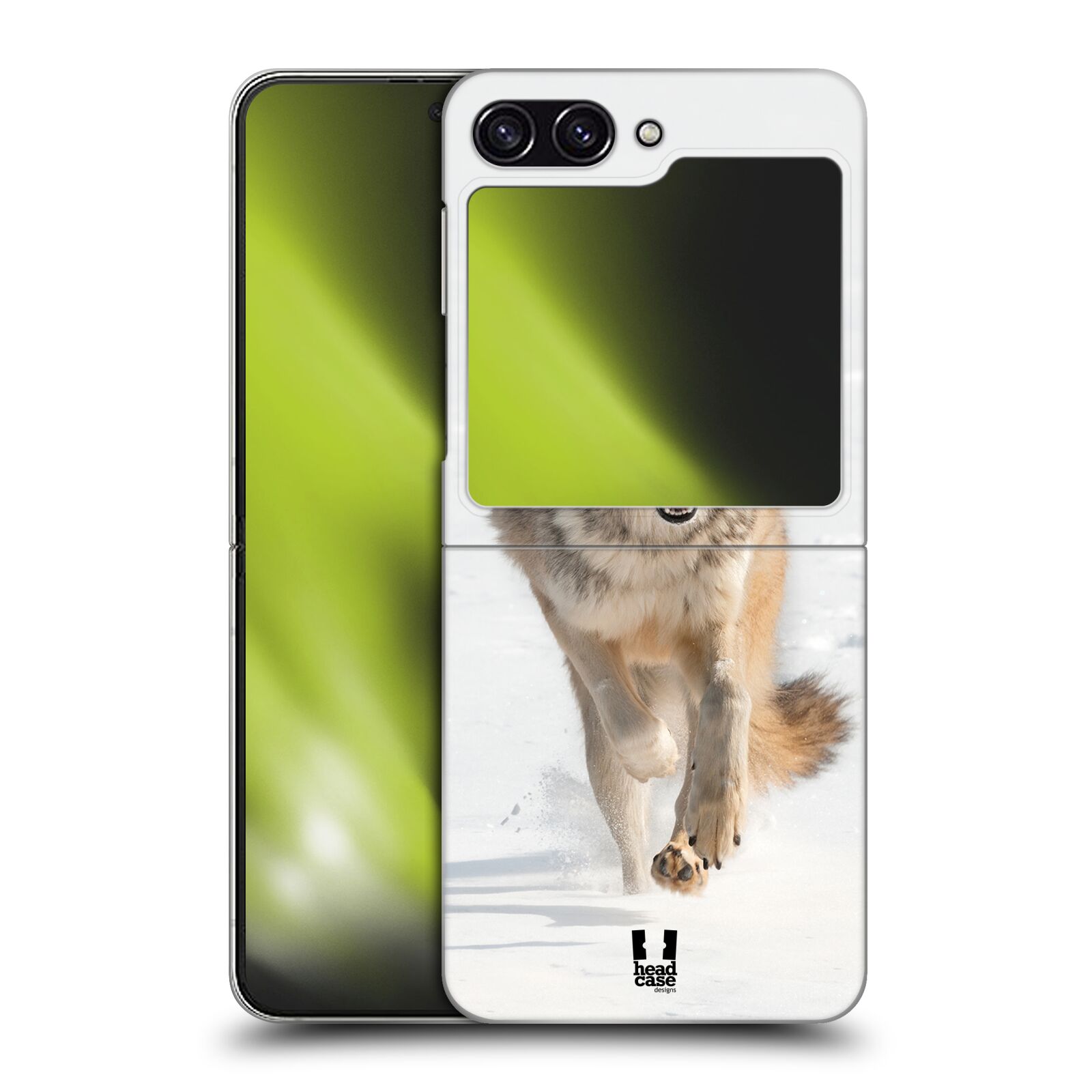 Plastový obal HEAD CASE na mobil Samsung Galaxy Z Flip 5 vzor Divočina, Divoký život a zvířata foto BĚŽÍCÍ VLK