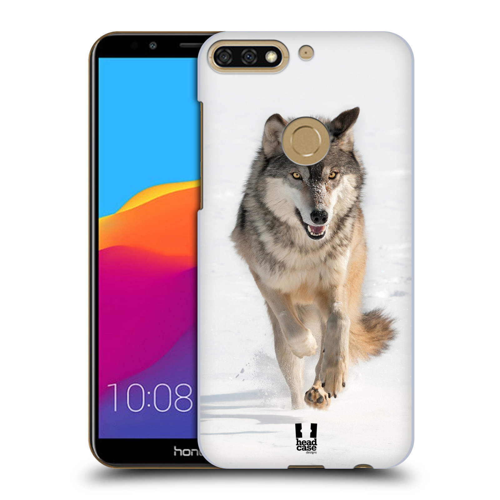 HEAD CASE plastový obal na mobil Honor 7c vzor Divočina, Divoký život a zvířata foto BĚŽÍCÍ VLK
