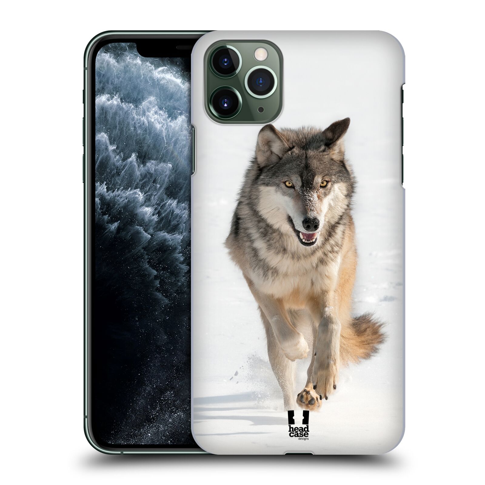 Pouzdro na mobil Apple Iphone 11 PRO MAX - HEAD CASE - vzor Divočina, Divoký život a zvířata foto BĚŽÍCÍ VLK