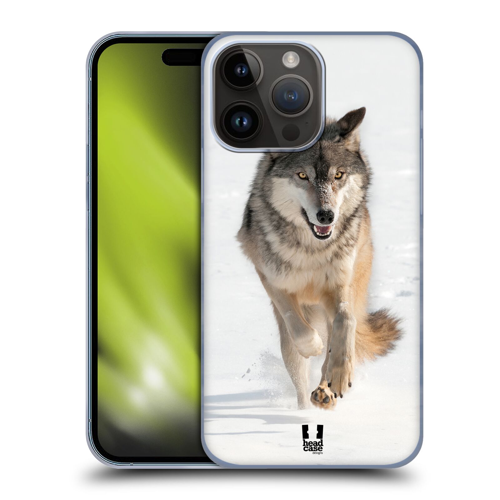 Plastový obal HEAD CASE na mobil Apple Iphone 15 PRO MAX vzor Divočina, Divoký život a zvířata foto BĚŽÍCÍ VLK