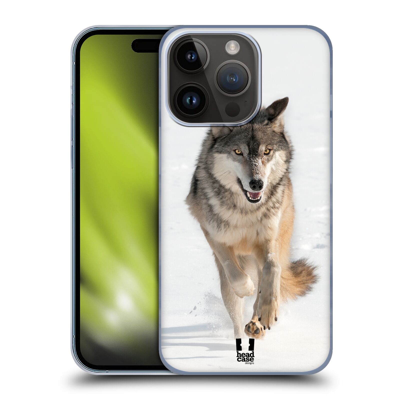 Plastový obal HEAD CASE na mobil Apple Iphone 15 Pro vzor Divočina, Divoký život a zvířata foto BĚŽÍCÍ VLK
