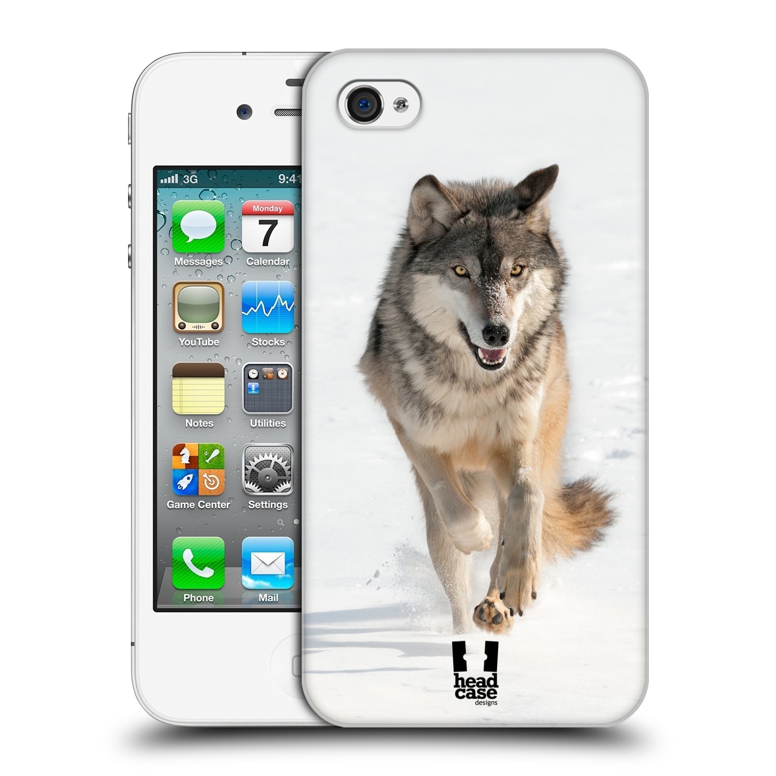 Zadní obal pro mobil Apple Iphone 4/4S - HEAD CASE - Svět zvířat divoký vlk