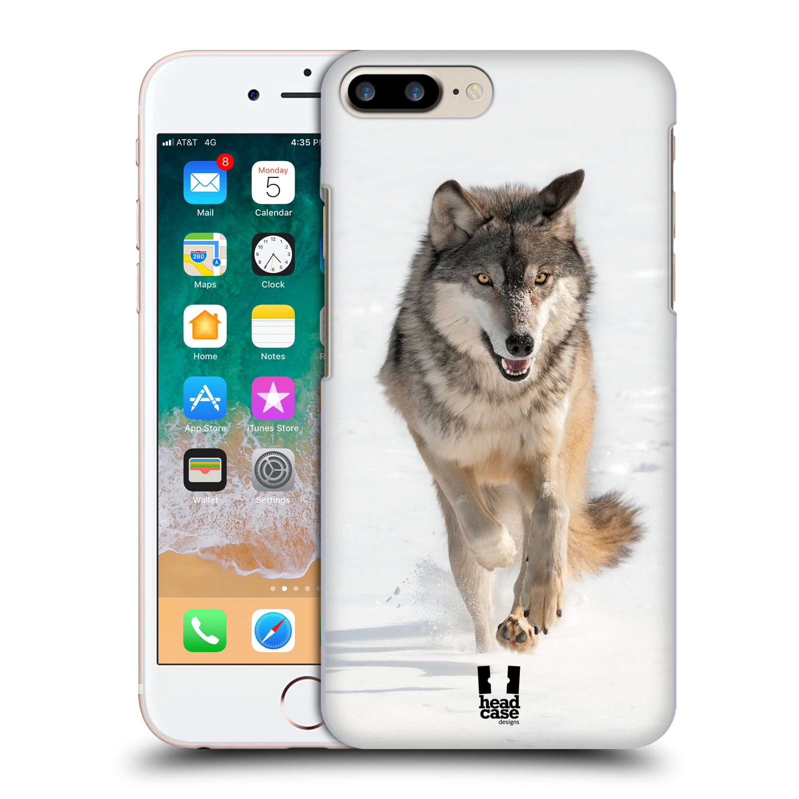 Zadní obal pro mobil Apple Iphone 7+ /  8+ - HEAD CASE - Svět zvířat divoký vlk
