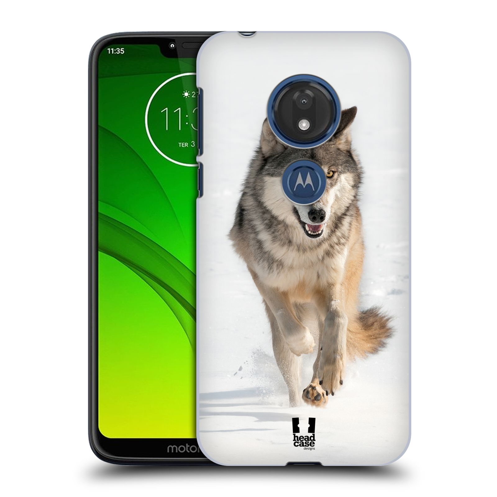 Pouzdro na mobil Motorola Moto G7 Play vzor Divočina, Divoký život a zvířata foto BĚŽÍCÍ VLK