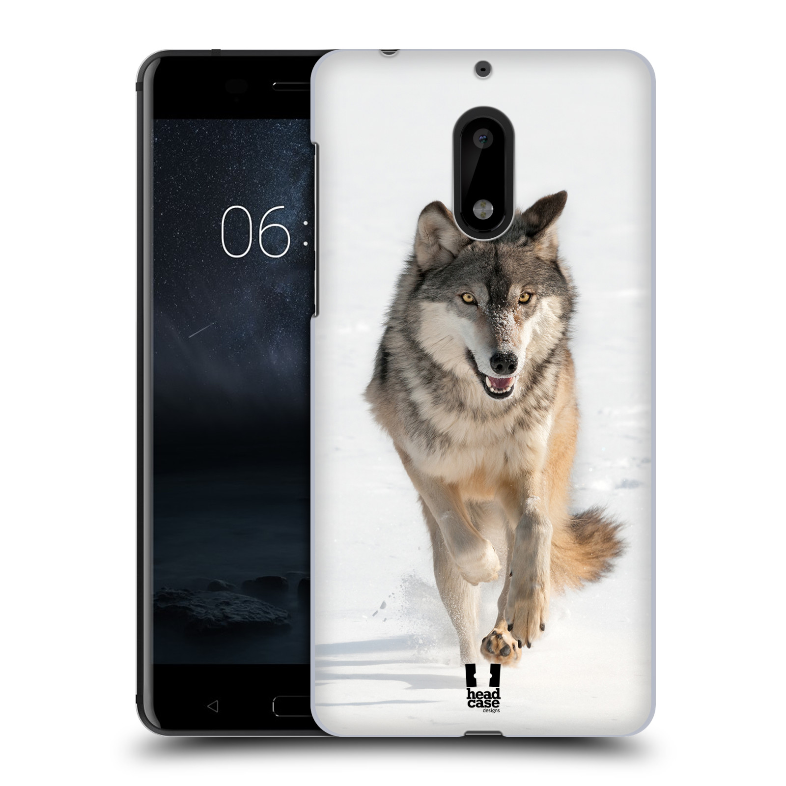 HEAD CASE plastový obal na mobil Nokia 6 vzor Divočina, Divoký život a zvířata foto BĚŽÍCÍ VLK