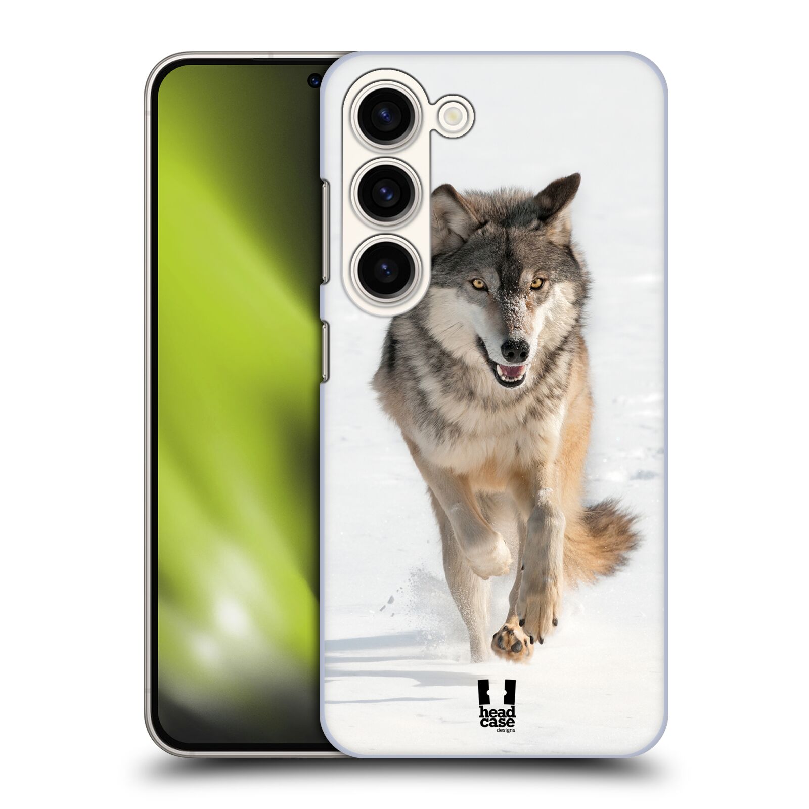 Plastový obal HEAD CASE na mobil Samsung Galaxy S23 vzor Divočina, Divoký život a zvířata foto BĚŽÍCÍ VLK