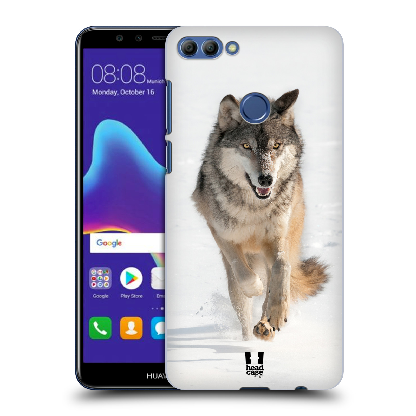 HEAD CASE plastový obal na mobil Huawei Y9 2018 vzor Divočina, Divoký život a zvířata foto BĚŽÍCÍ VLK
