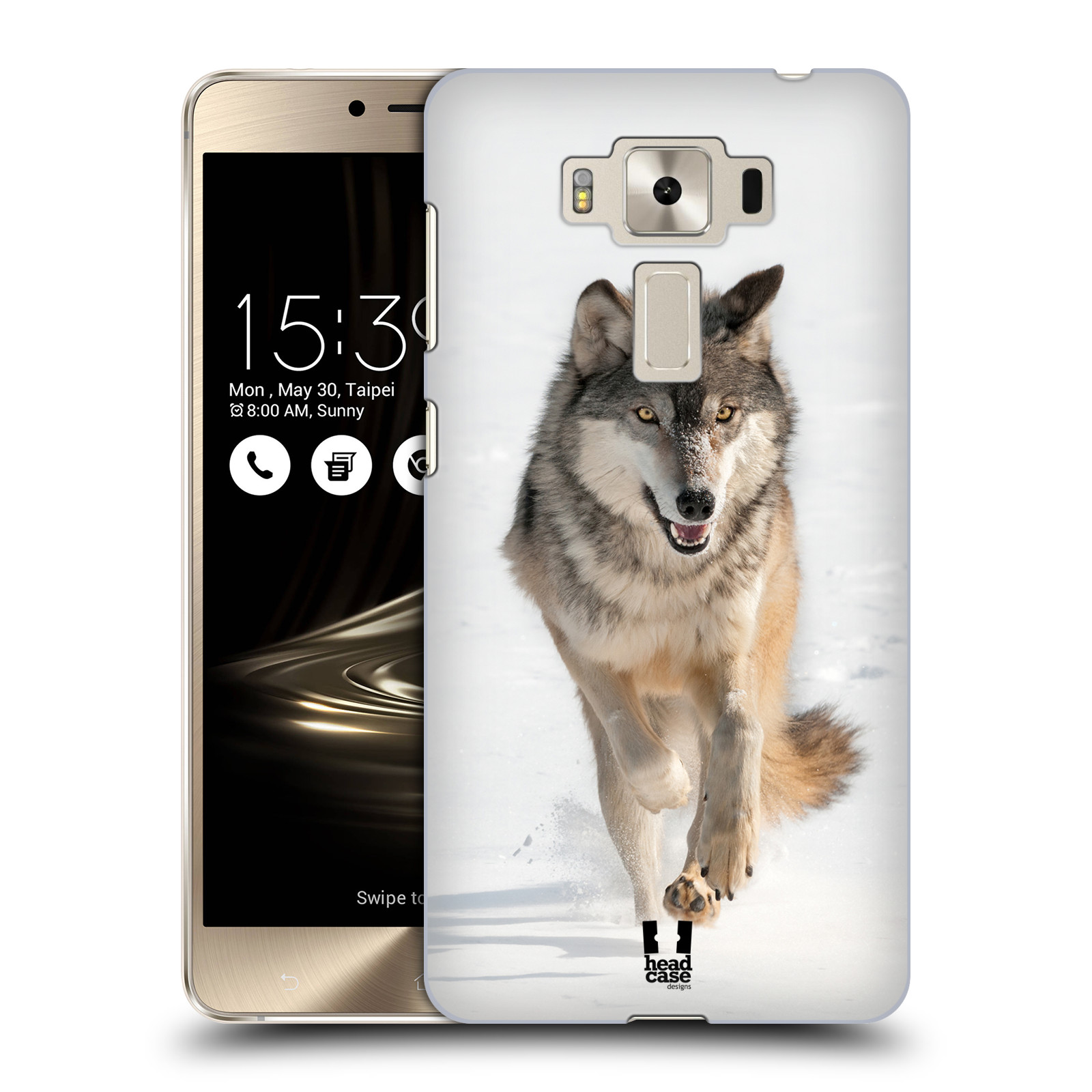 HEAD CASE plastový obal na mobil Asus Zenfone 3 DELUXE ZS550KL vzor Divočina, Divoký život a zvířata foto BĚŽÍCÍ VLK