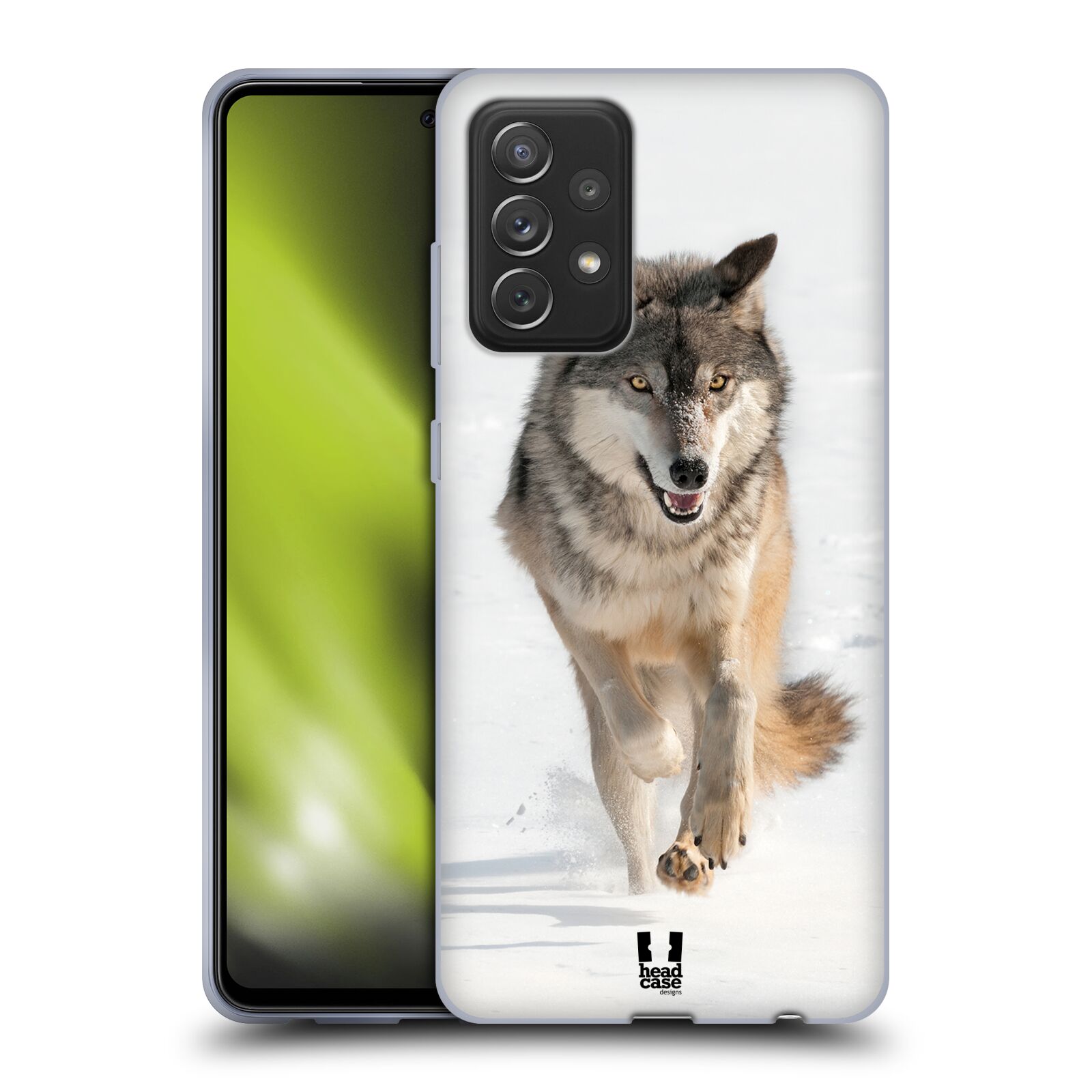 Plastový obal HEAD CASE na mobil Samsung Galaxy A72 / A72 5G vzor Divočina, Divoký život a zvířata foto BĚŽÍCÍ VLK