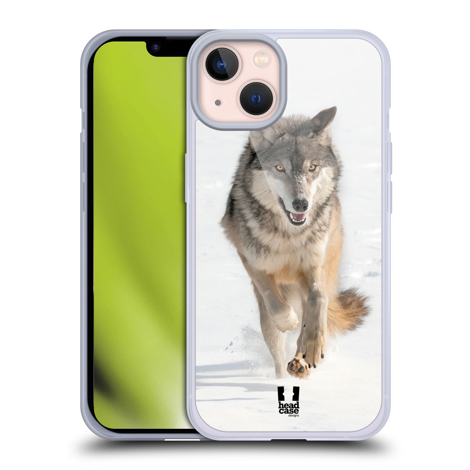 Plastový obal HEAD CASE na mobil Apple Iphone 13 vzor Divočina, Divoký život a zvířata foto BĚŽÍCÍ VLK