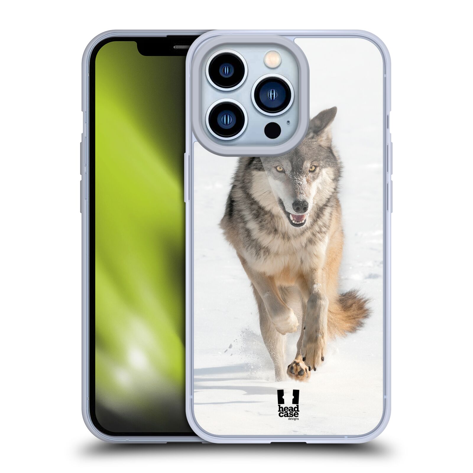 Plastový obal HEAD CASE na mobil Apple Iphone 13 PRO vzor Divočina, Divoký život a zvířata foto BĚŽÍCÍ VLK