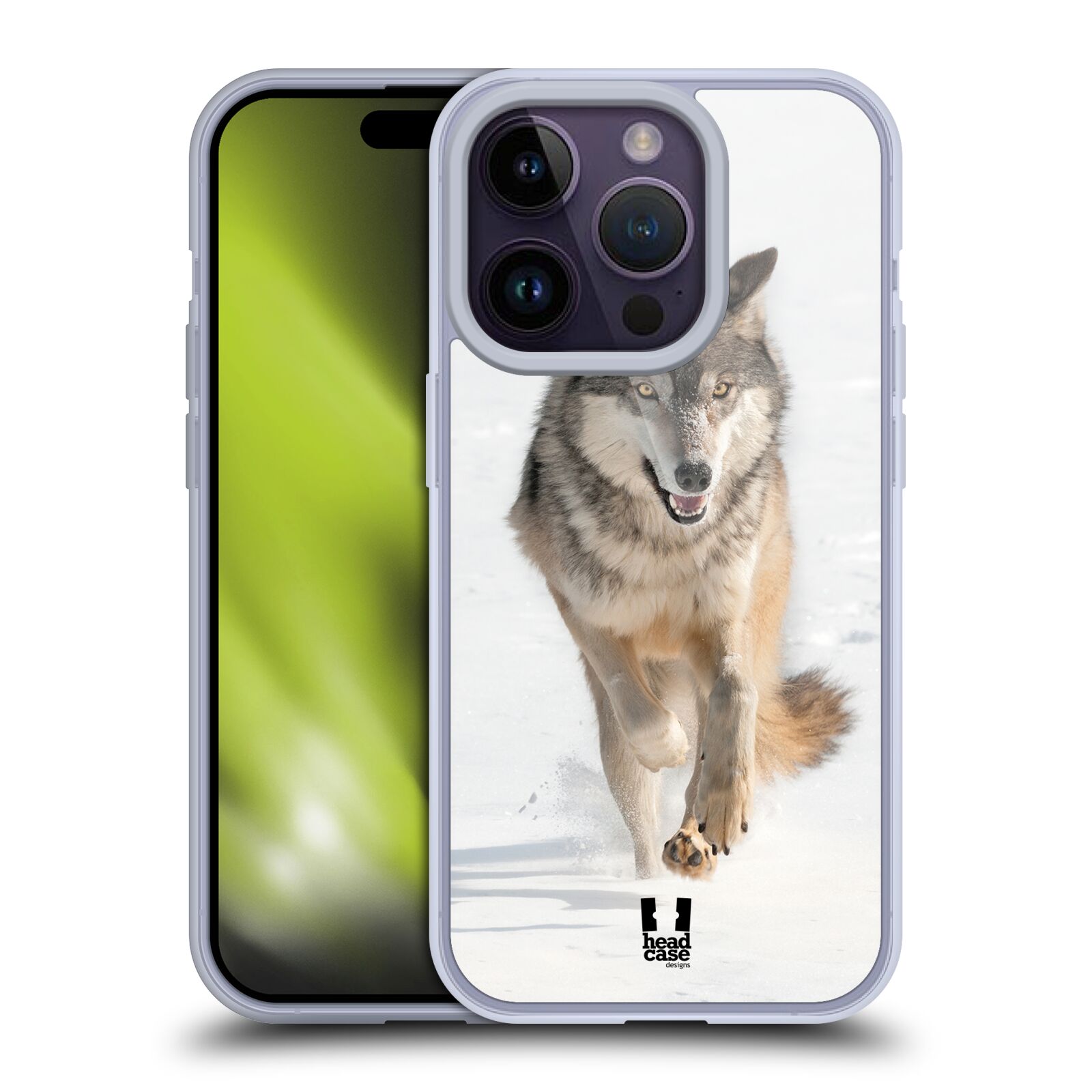 Plastový obal HEAD CASE na mobil Apple Iphone 14 PRO vzor Divočina, Divoký život a zvířata foto BĚŽÍCÍ VLK