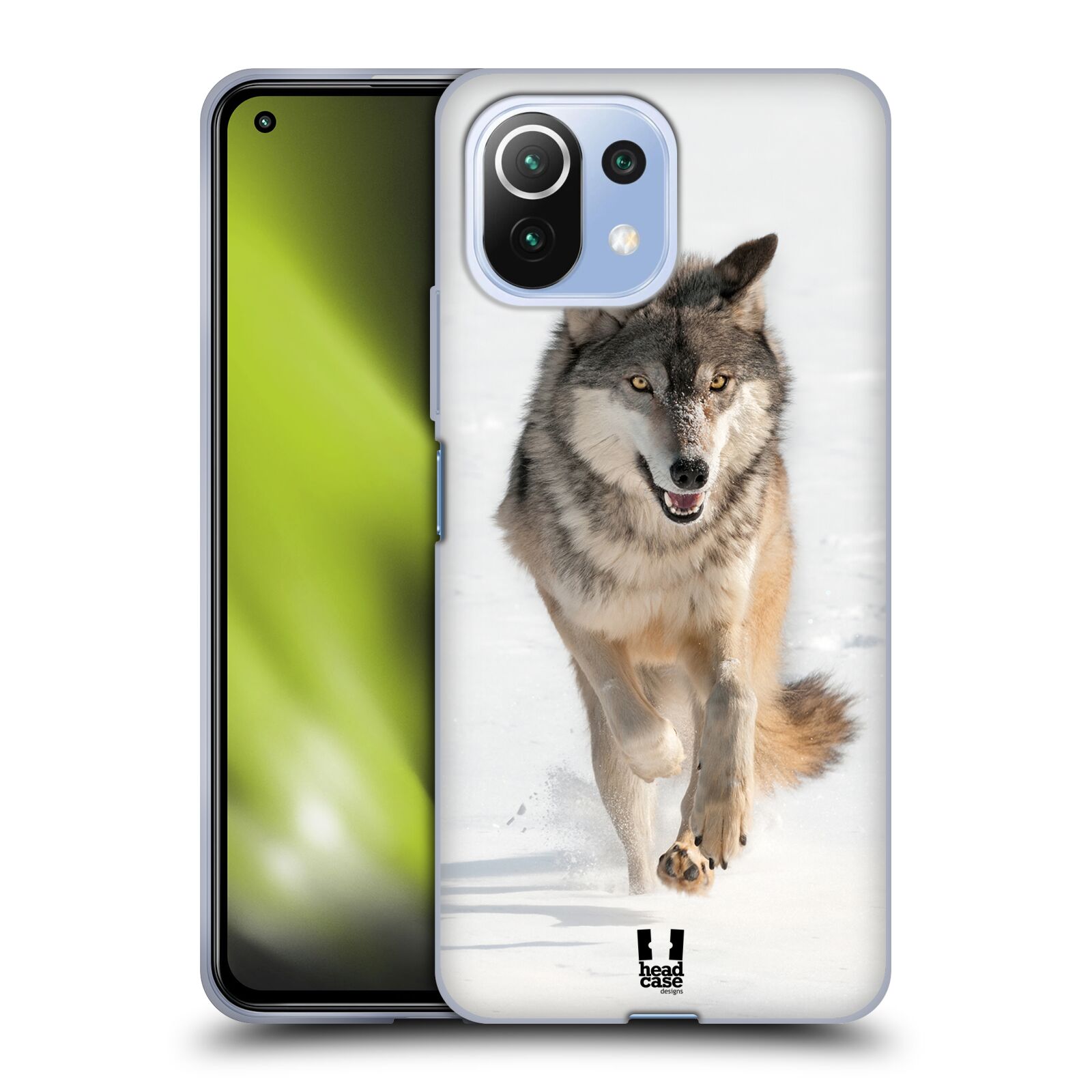 Plastový obal HEAD CASE na mobil Xiaomi Mi 11 LITE vzor Divočina, Divoký život a zvířata foto BĚŽÍCÍ VLK