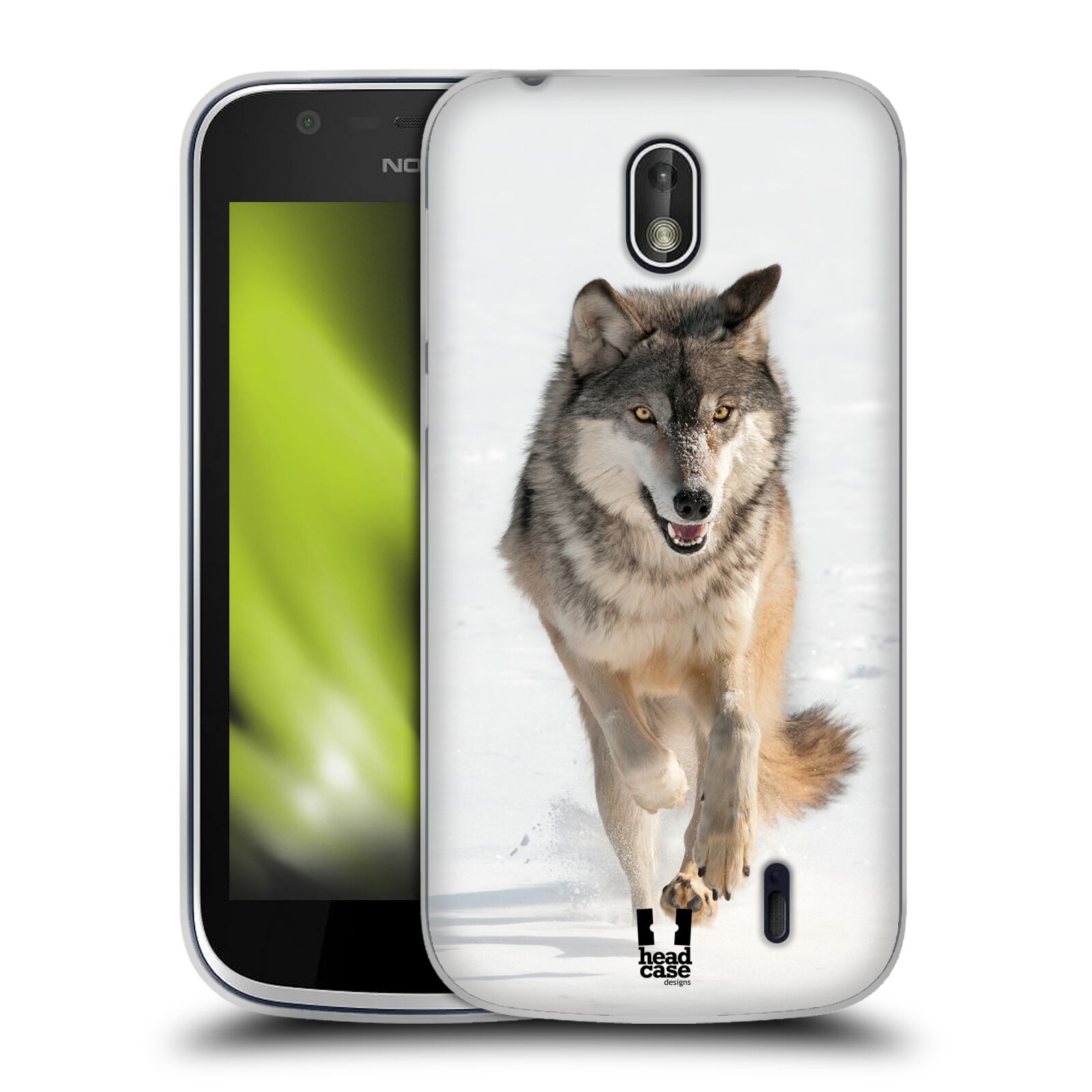 HEAD CASE silikonový obal na mobil Nokia 1 vzor Divočina, Divoký život a zvířata foto BĚŽÍCÍ VLK