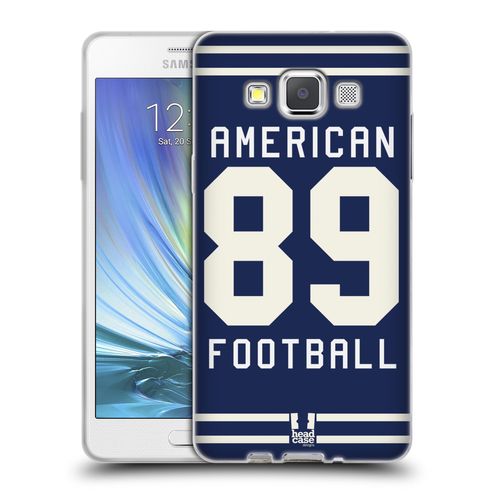 HEAD CASE silikonový obal na mobil Samsung Galaxy A5 (A500) Sportovní dres modrý Americký Fotbal