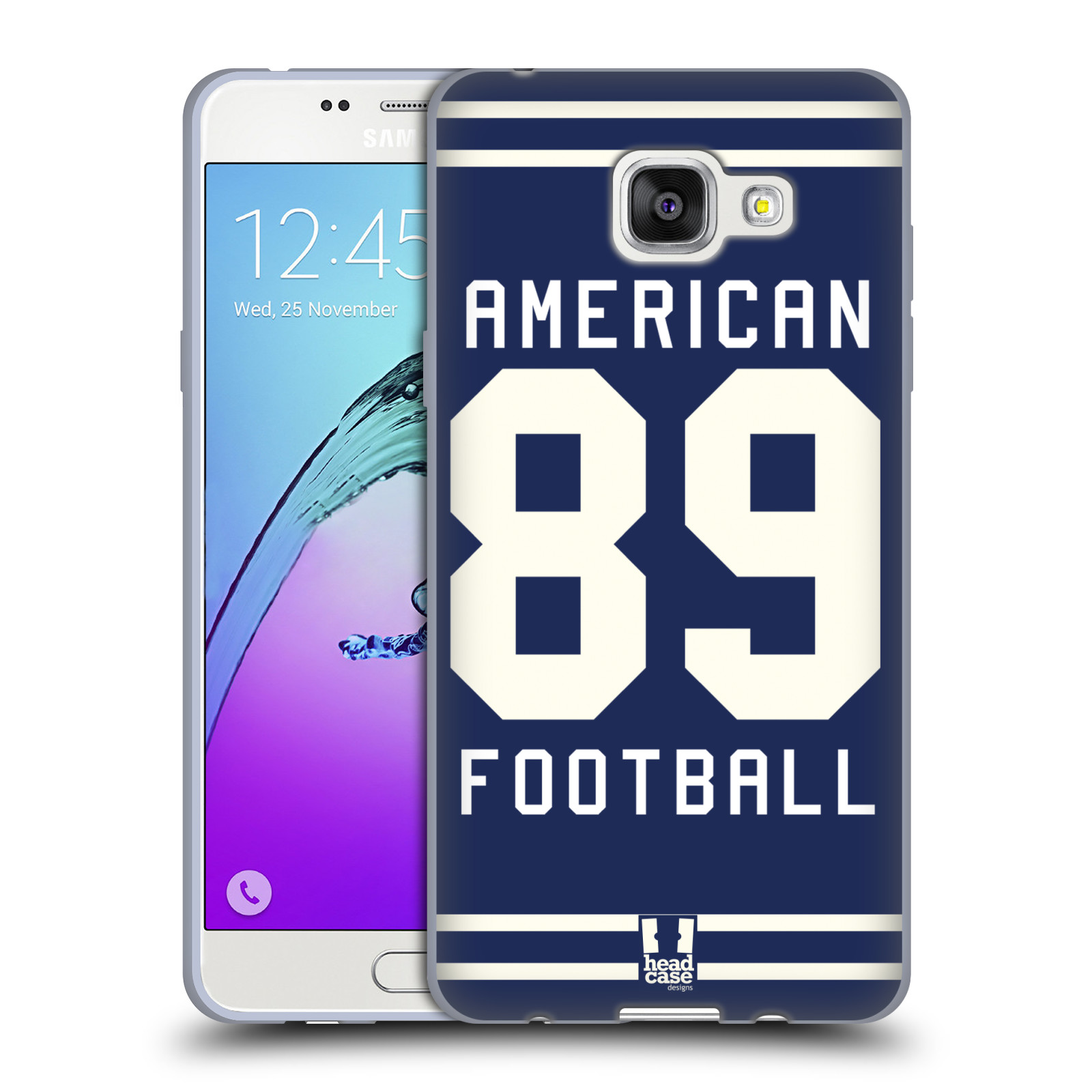 HEAD CASE silikonový obal na mobil Samsung Galaxy A5 2016 (A510) Sportovní dres modrý Americký Fotbal